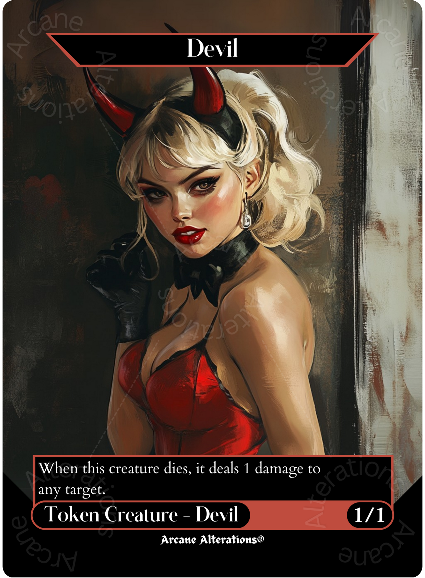 Devil Token - Full Art Altered Art Custom Proxy Cards
