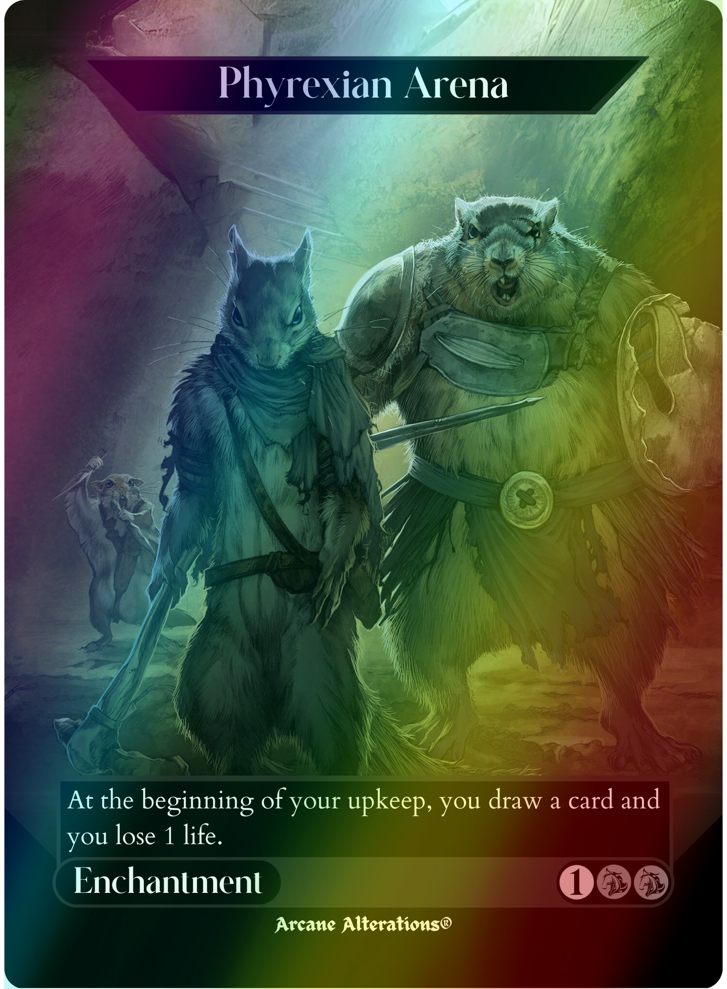 Phyrexian Arena - Full Art Altered Art Custom Proxy Cards