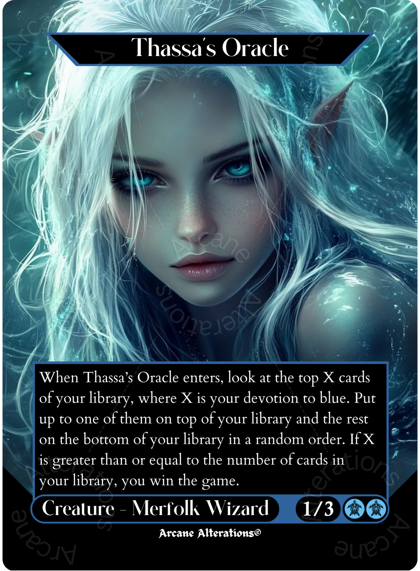 Thassa's Oracle - Full Art Altered Art Custom Proxy Cards