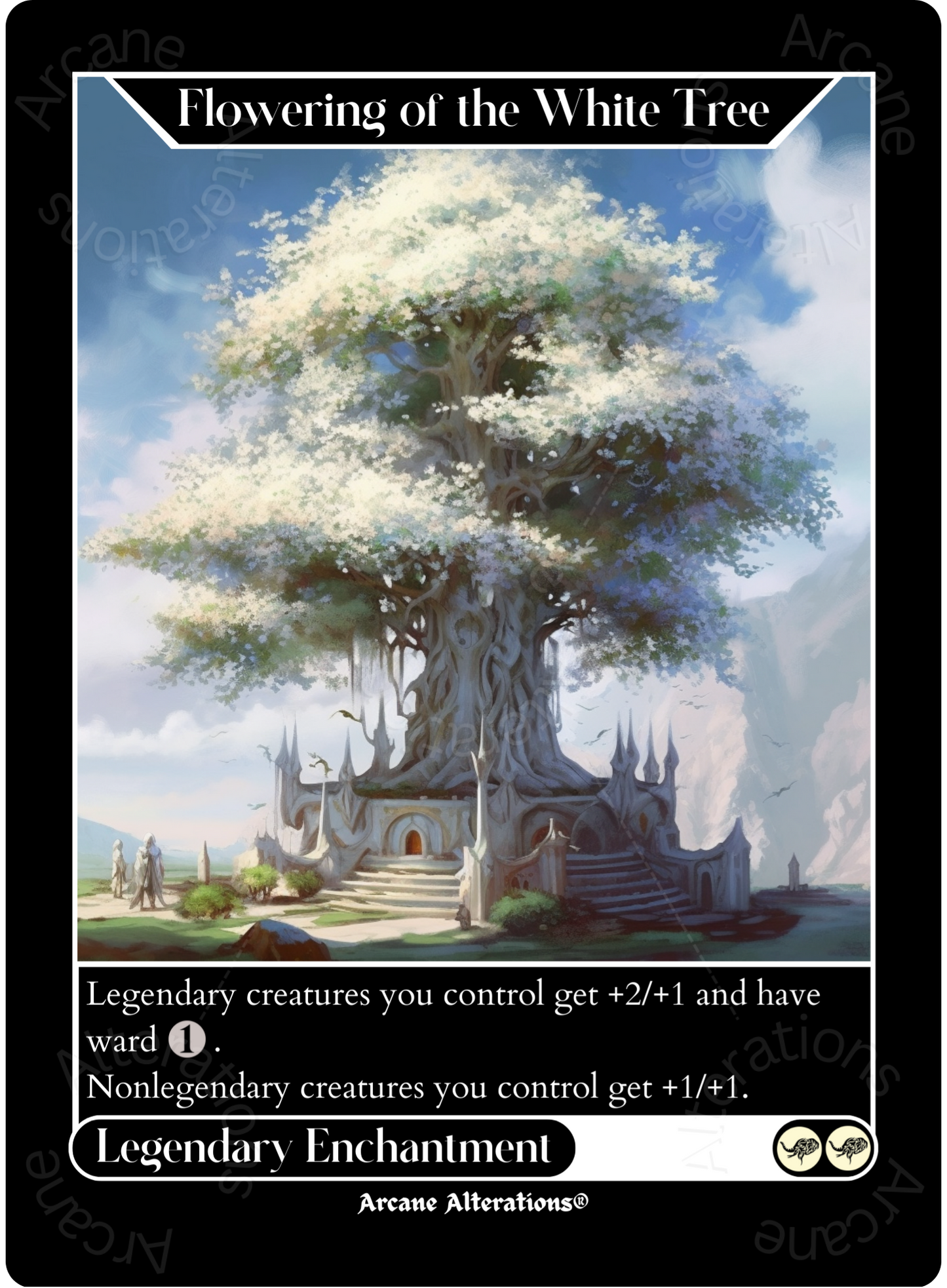 Flowering of the White Tree - High Quality Altered Art Custom Proxy Cards
