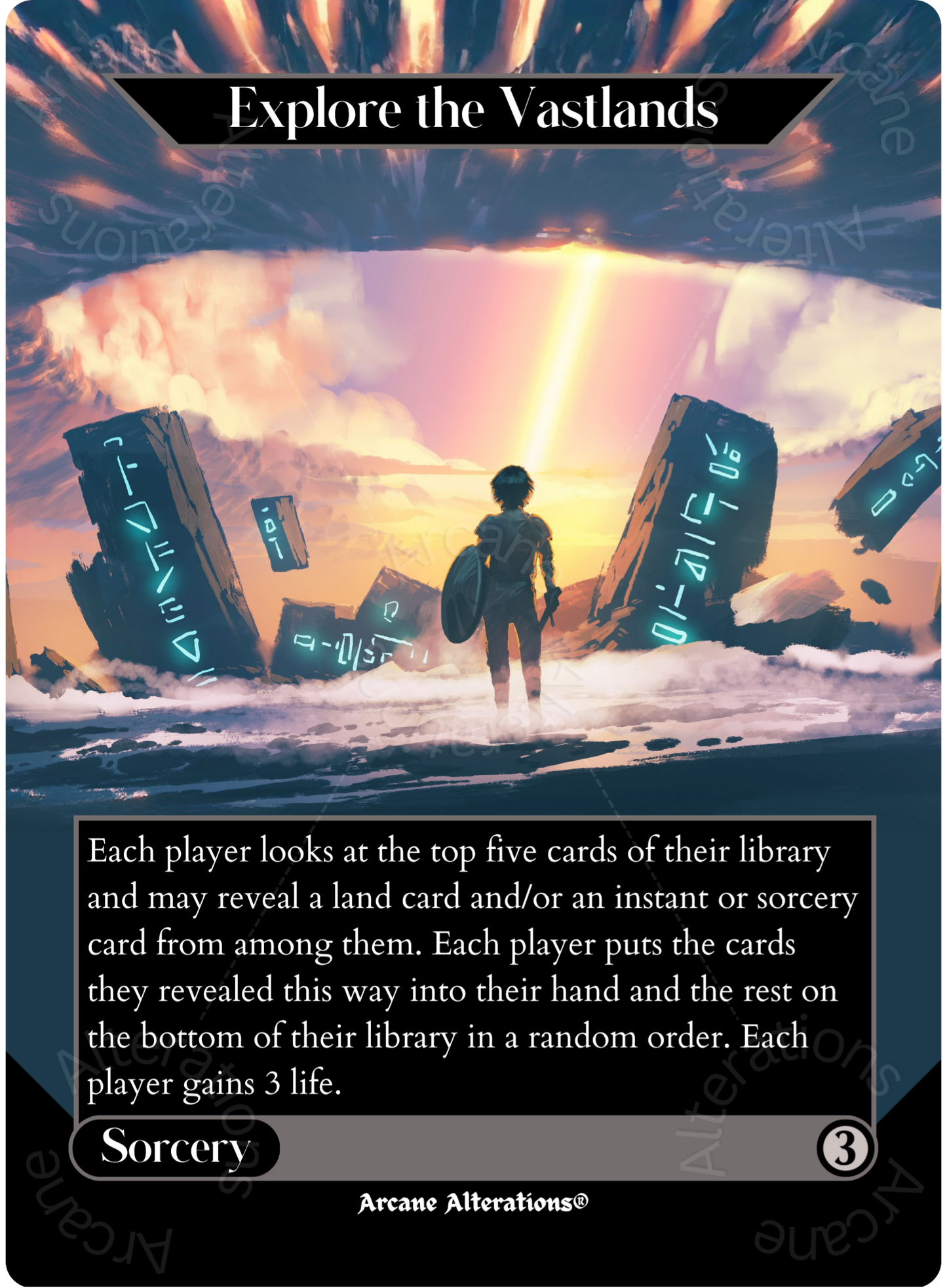 Wandering Archaic / Explore the Vastlands - Full Art Altered Art Custom Proxy Cards