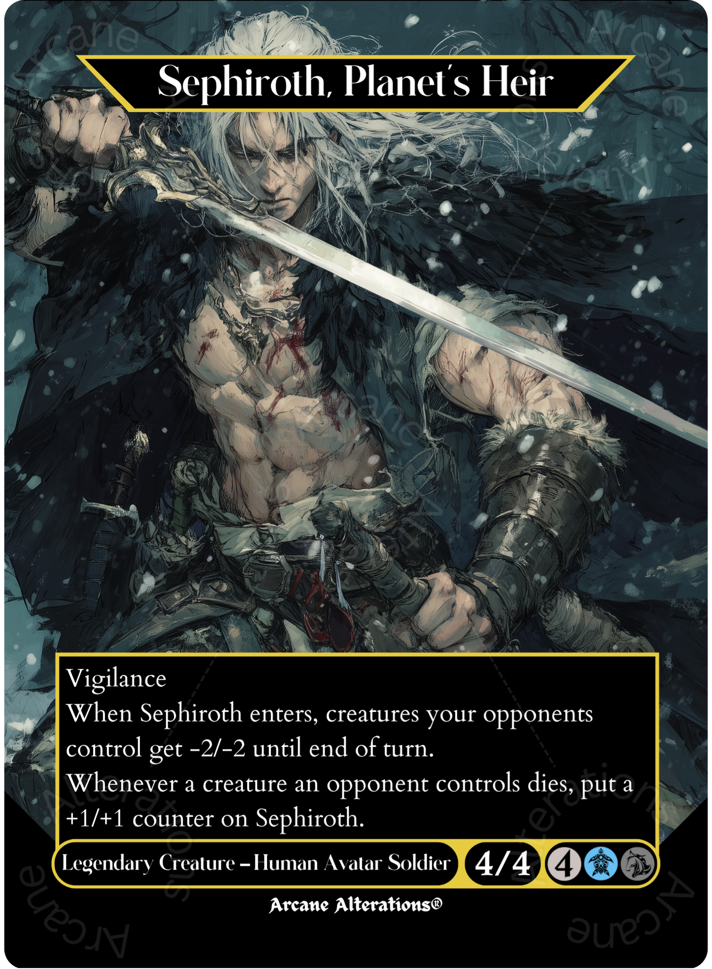 Sephiroth, Planet's Heir - Full Art Altered Art Custom Proxy Cards