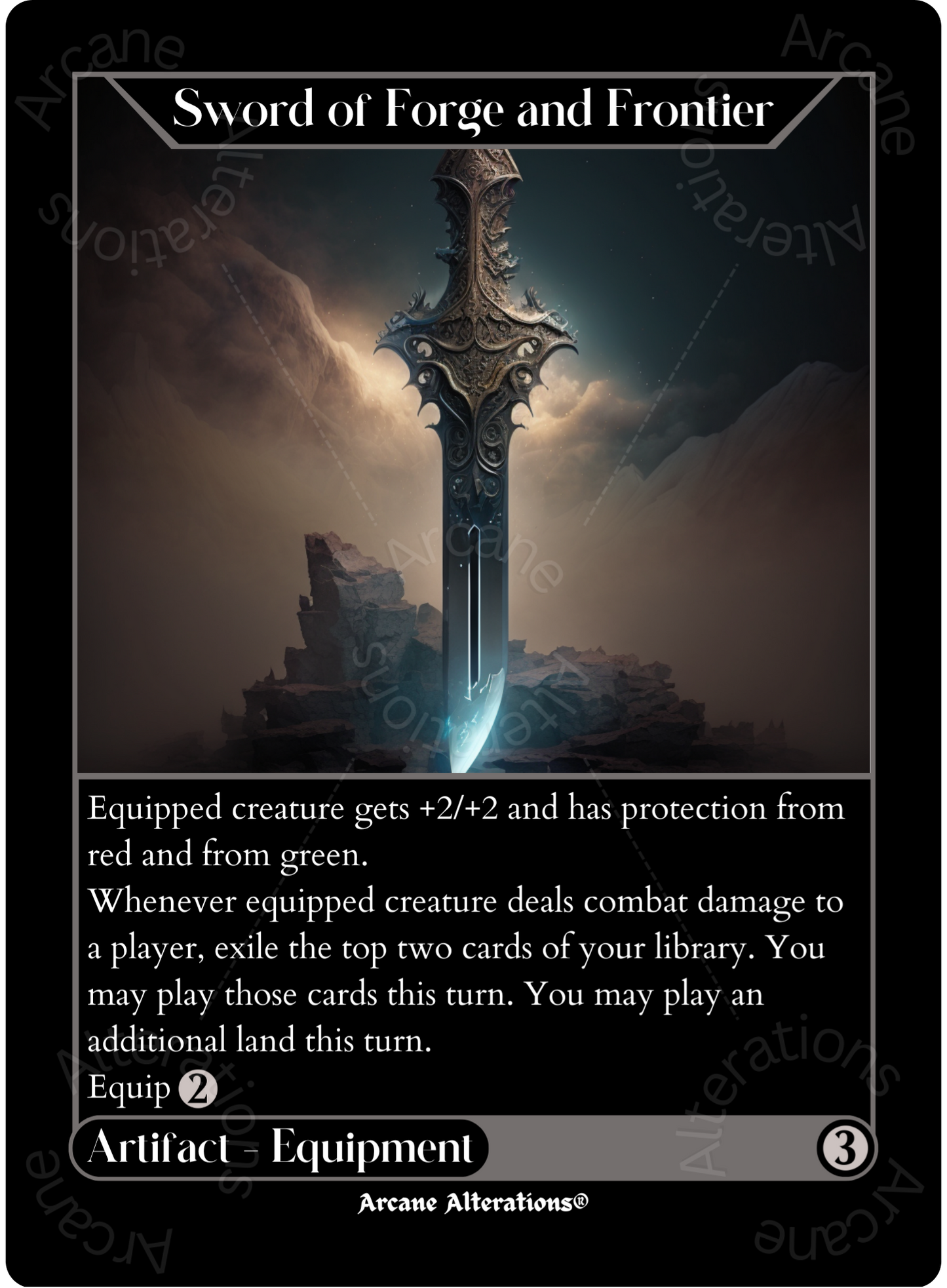 Sword of Forge and Frontier - High Quality Altered Art Custom Proxy Cards