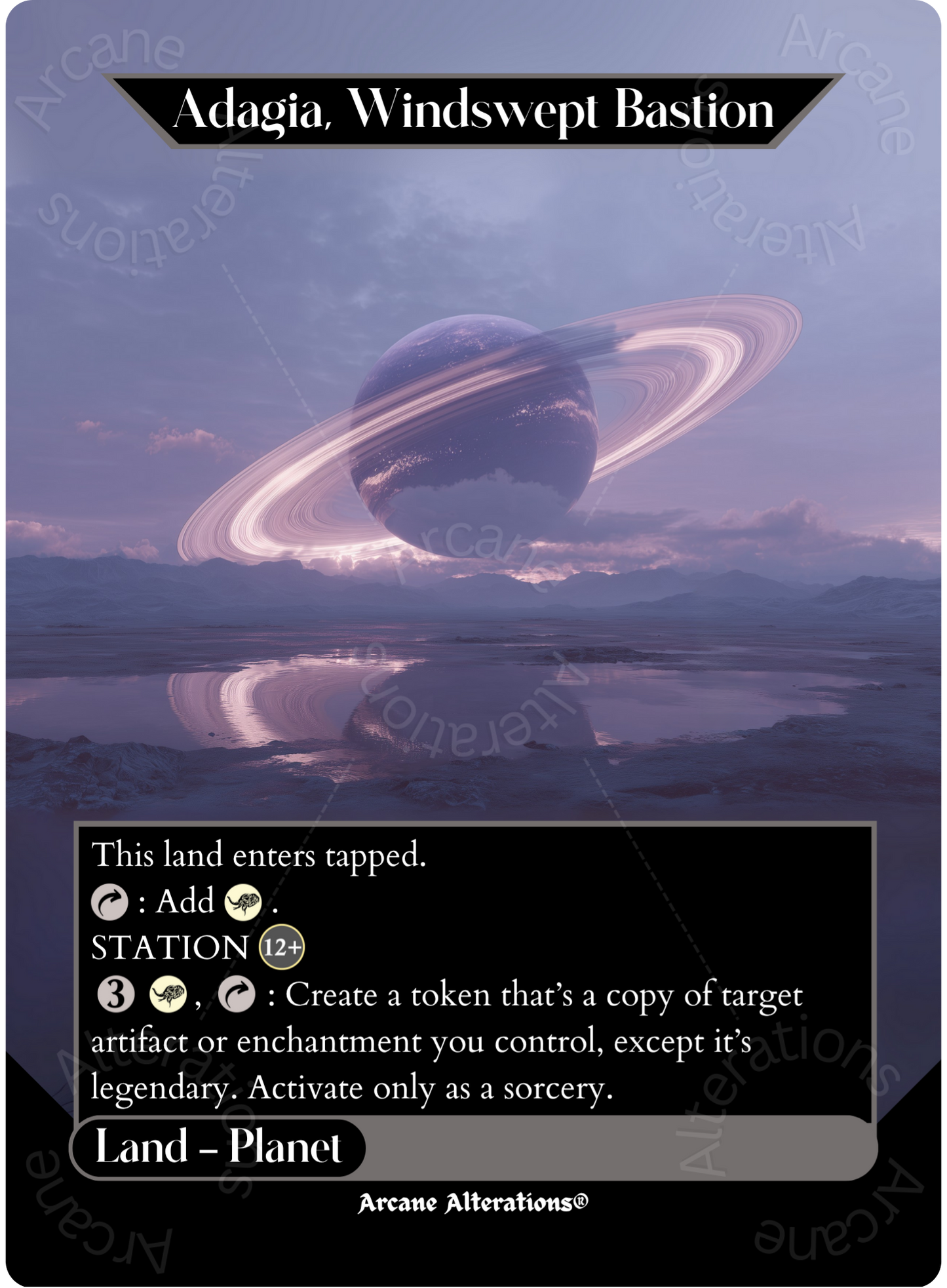 Adagia, Windswept Bastion - Full Art Altered Art Custom Proxy Cards