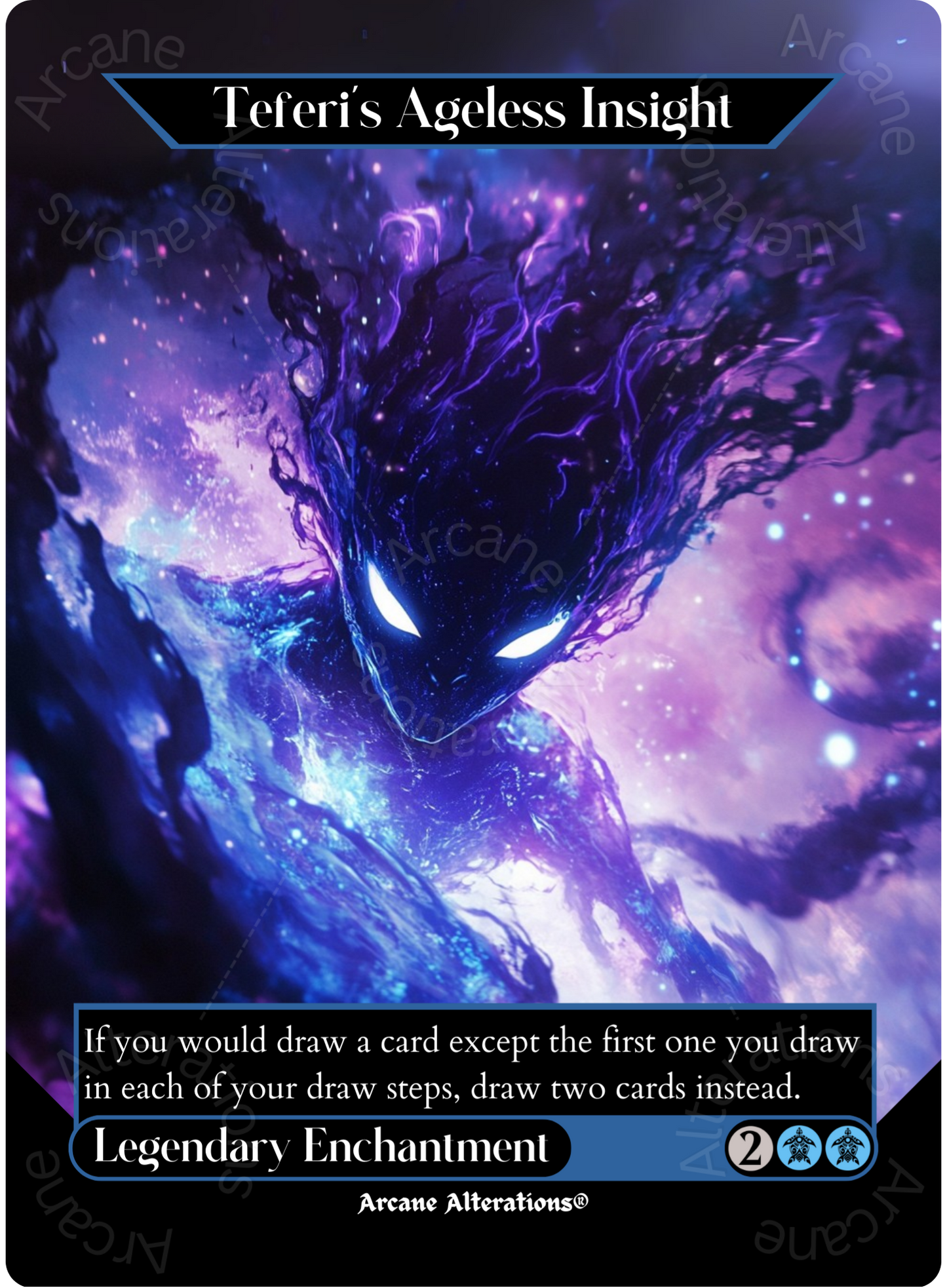 Teferi's Ageless Insight - Full Art Altered Art Custom Proxy Cards