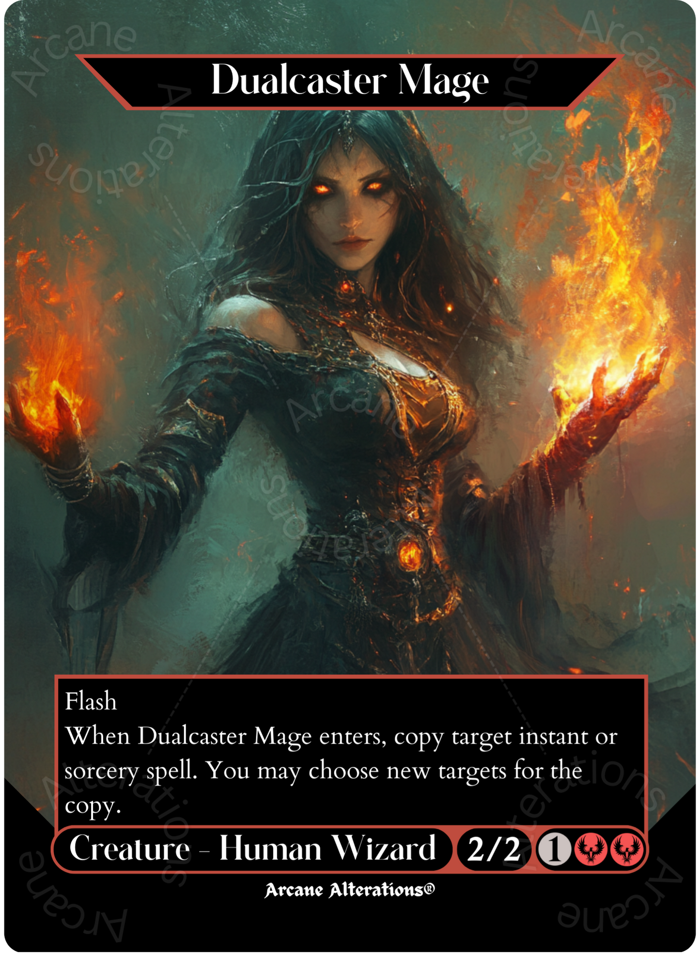 Dualcaster Mage - Full Art Altered Art Custom Proxy Cards