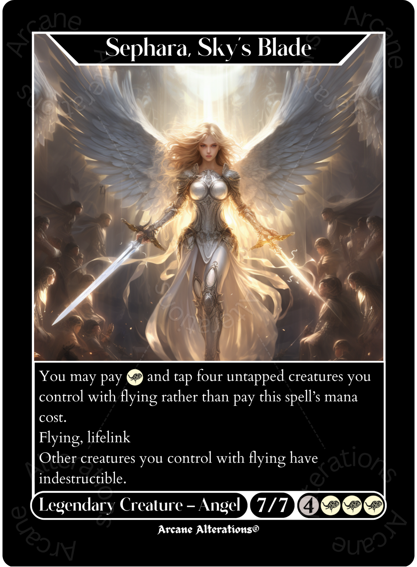 Sephara, Sky's Blade - High Quality Altered Art Custom Proxy Cards