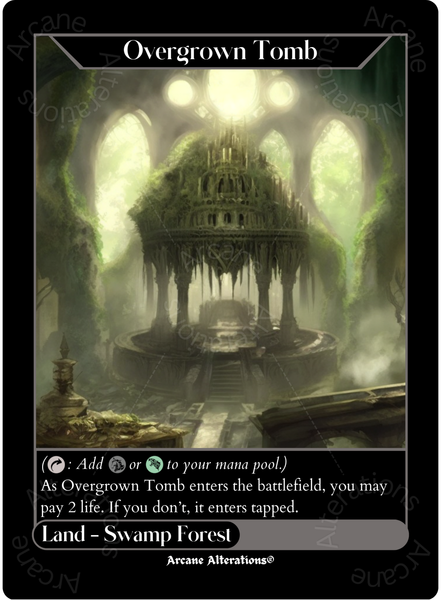 Overgrown Tomb - High Quality Altered Art Custom Proxy Cards