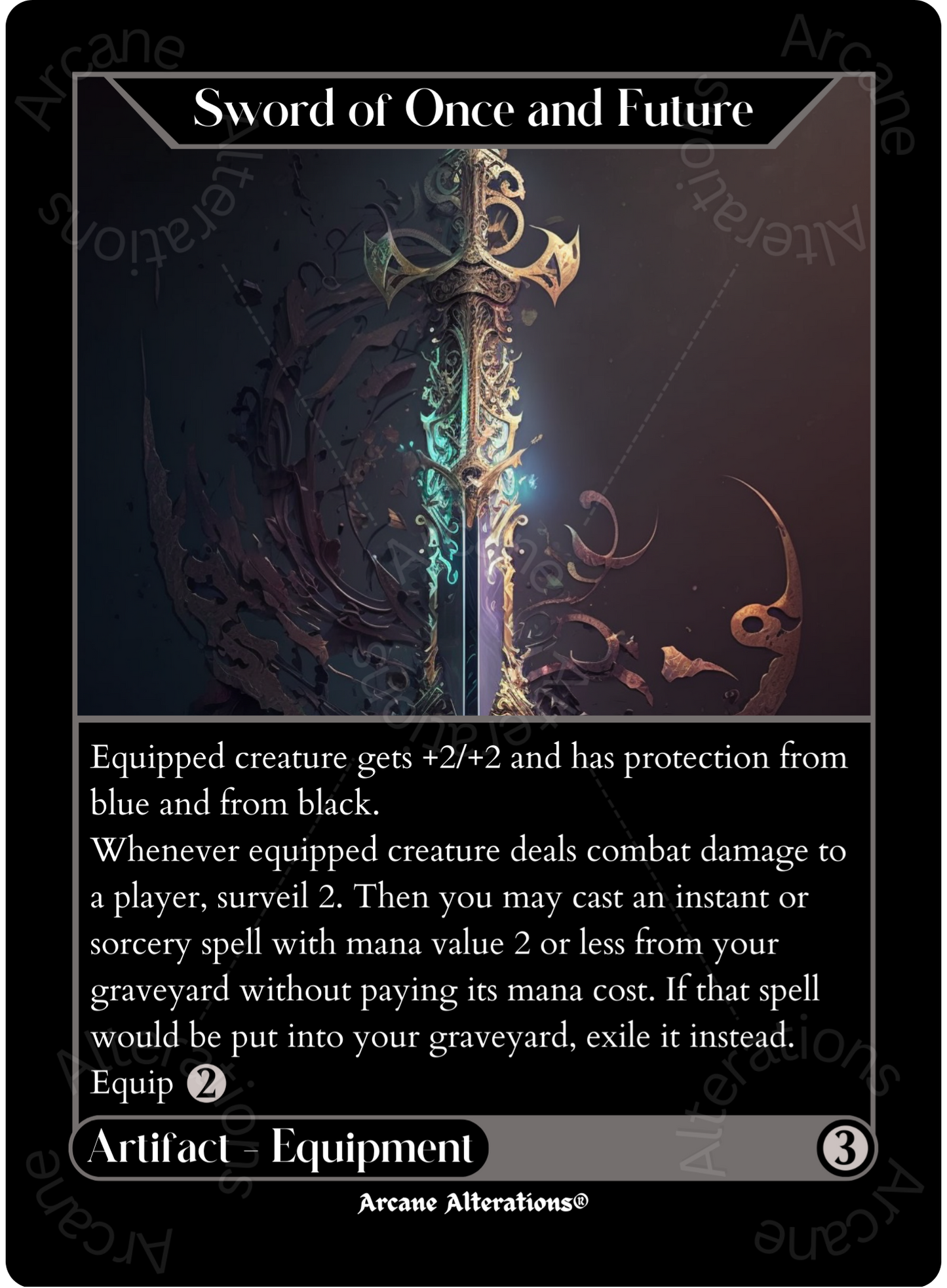 Sword of Once and Future - High Quality Altered Art Custom Proxy Cards