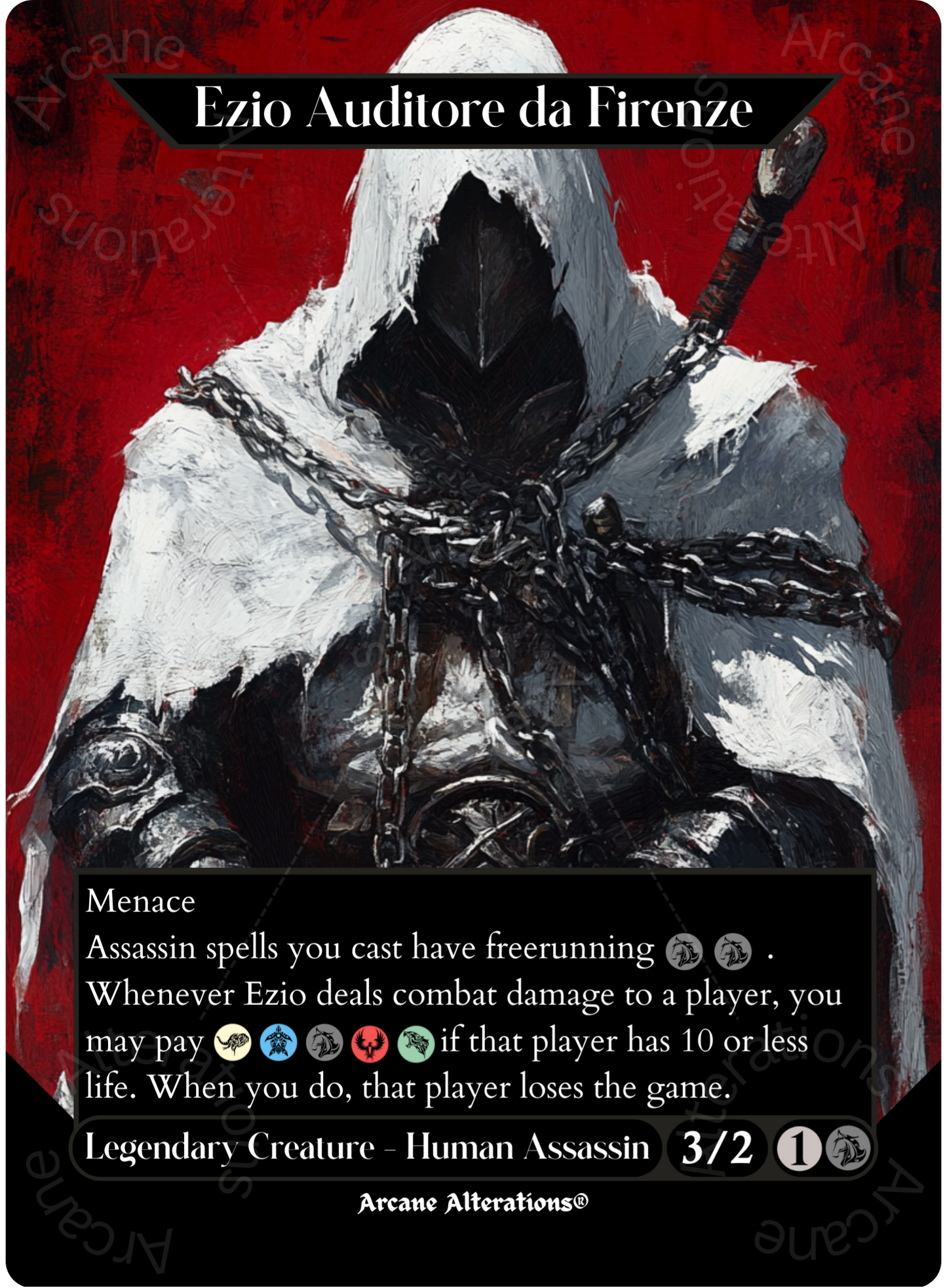 Ezio Auditore da Firenze - Full Art Altered Art Custom Proxy Cards
