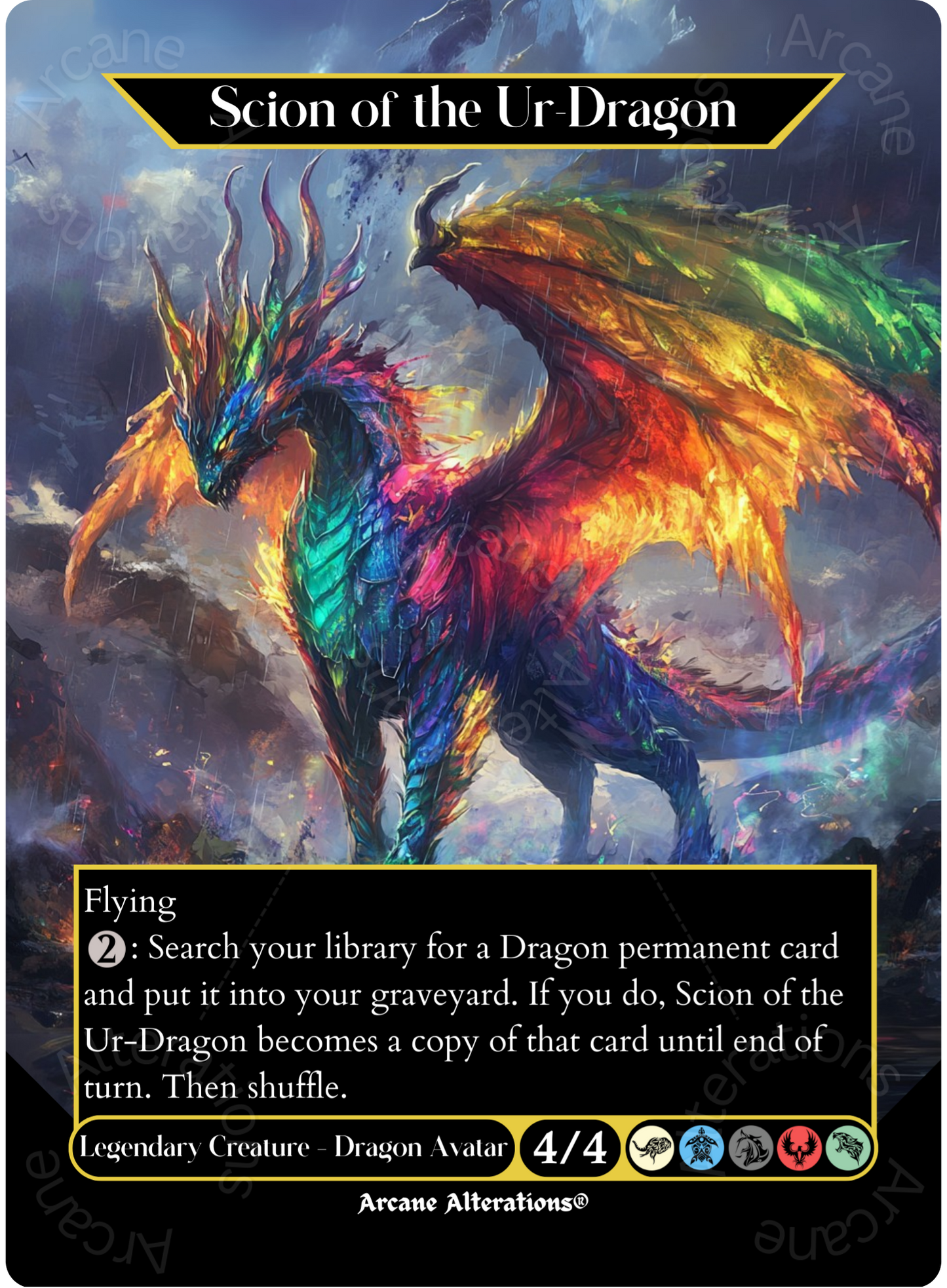 Scion of the Ur-Dragon - Full Art Altered Art Custom Proxy Cards