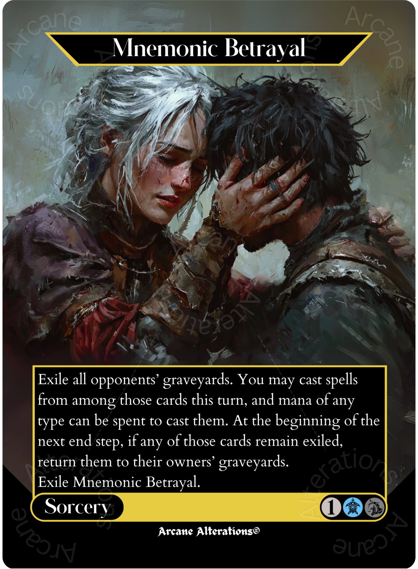 Mnemonic Betrayal - Full Art Altered Art Custom Proxy Cards