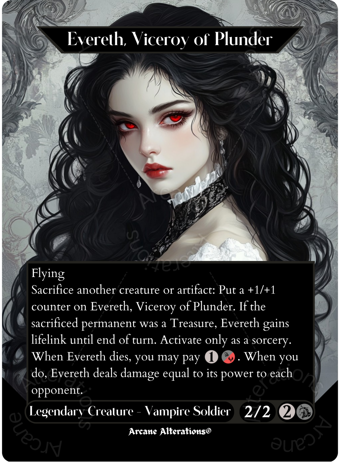 Evereth, Viceroy of Plunder - Full Art Altered Art Custom Proxy Cards