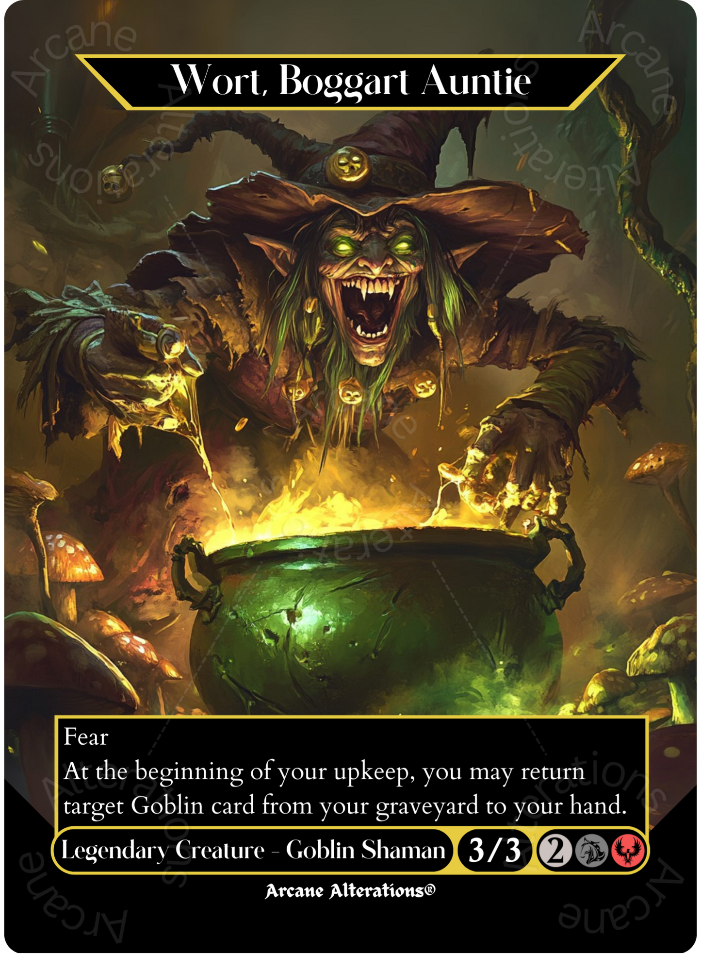 Wort, Boggart Auntie - Full Art Altered Art Custom Proxy Cards
