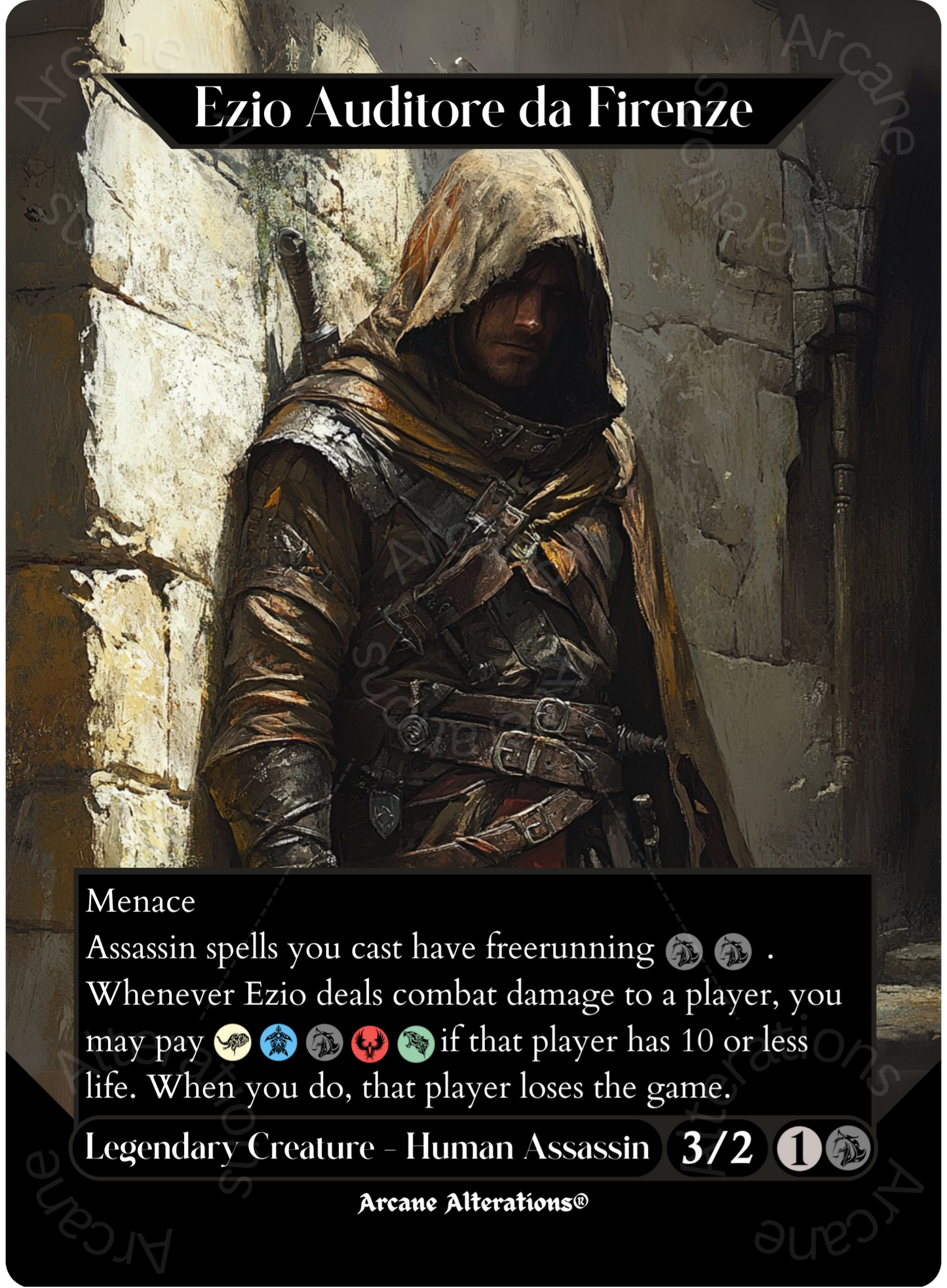 Ezio Auditore da Firenze - Full Art Altered Art Custom Proxy Cards