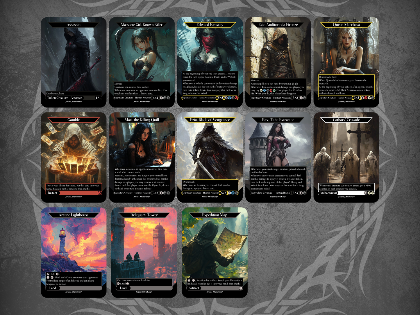 Assassin Discount Bundle - Full Art Altered Art Custom Proxy Cards