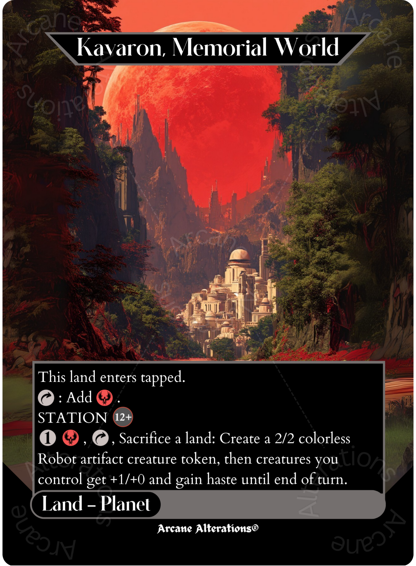 Kavaron, Memorial World - Full Art Altered Art Custom Proxy Cards