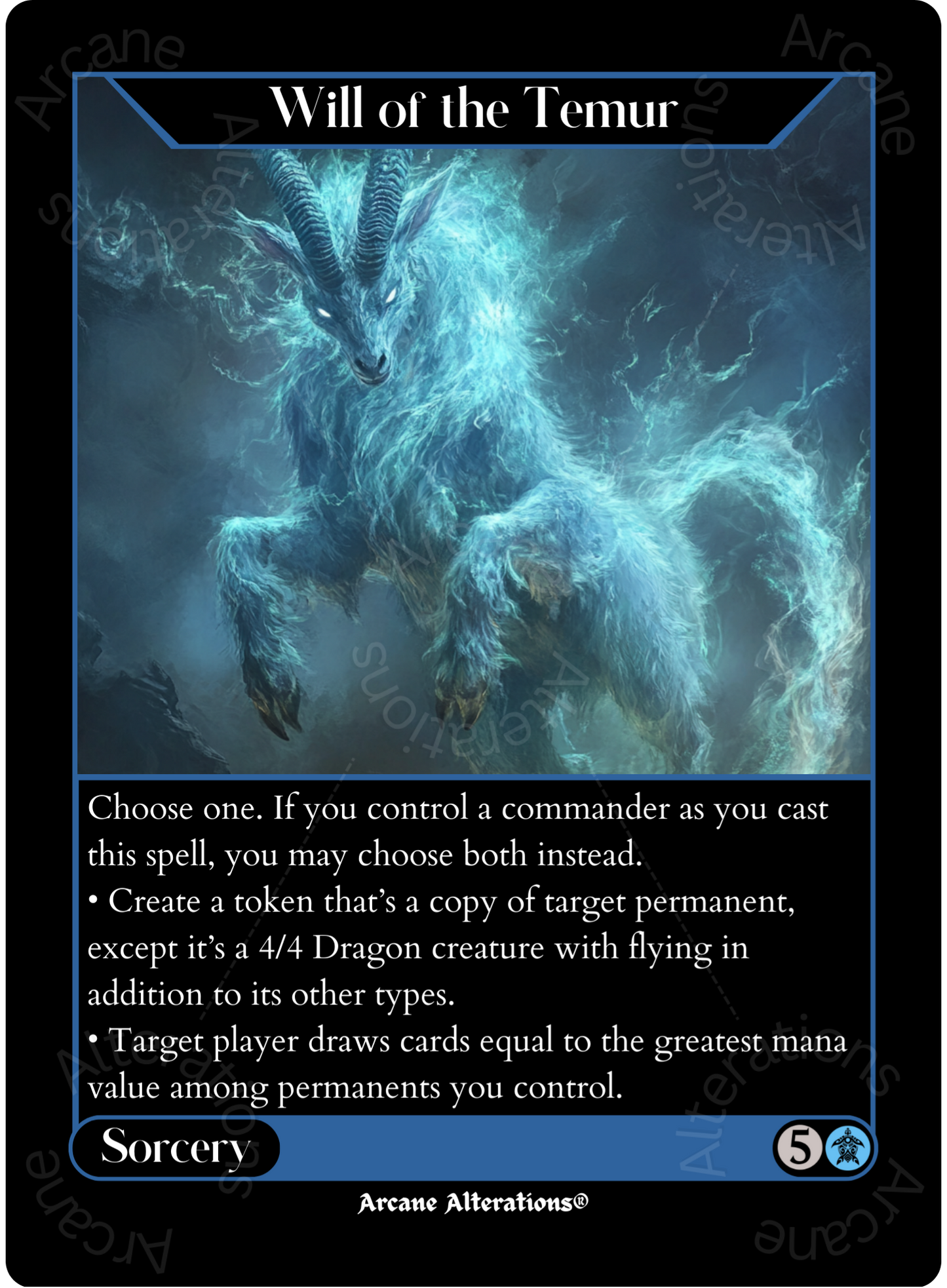 Will of the Temur - High Quality Altered Art Custom Proxy Cards