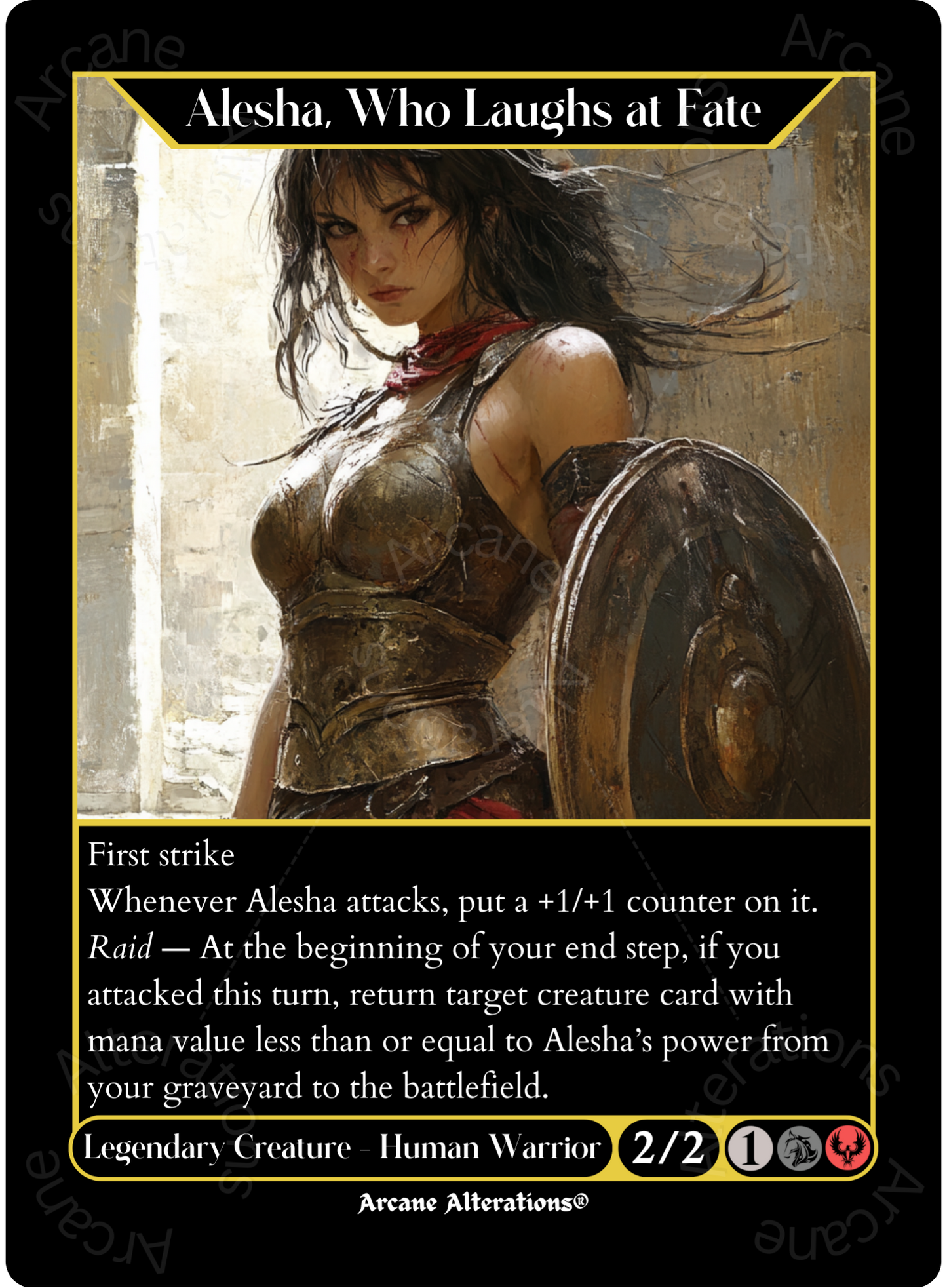Alesha, Who Laughs at Fate - High Quality Altered Art Custom Proxy Cards