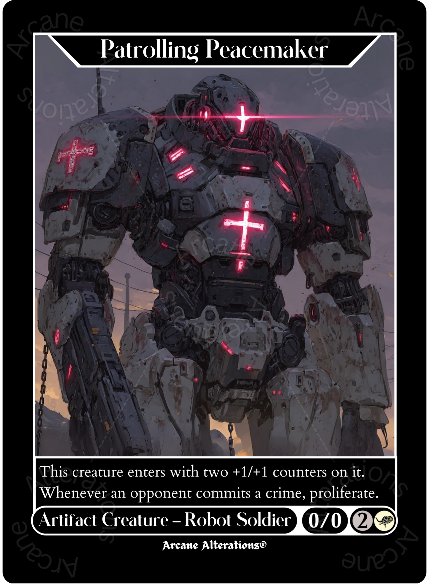 Patrolling Peacemaker - High Quality Altered Art Custom Proxy Cards