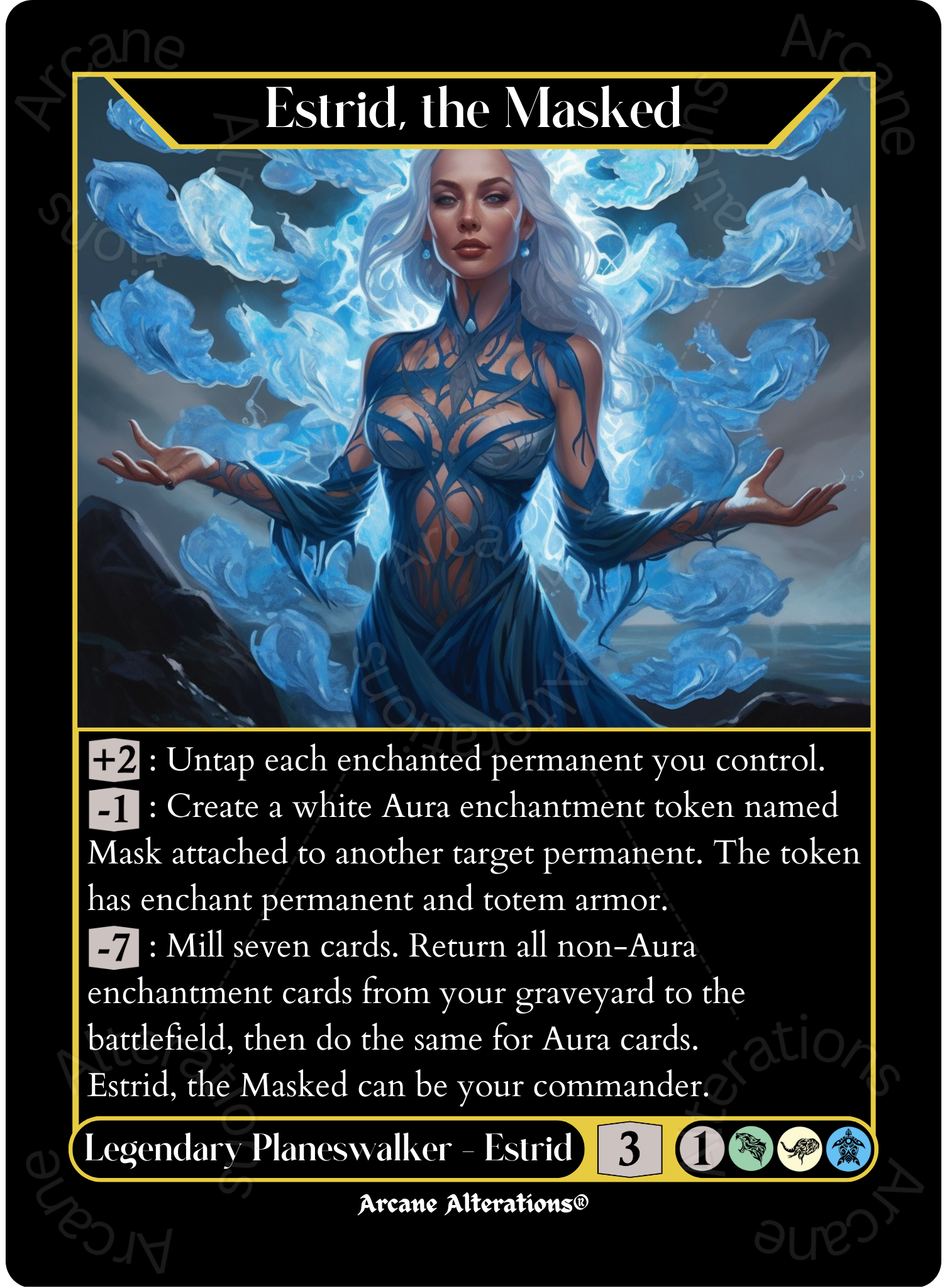 Estrid, the Masked - High Quality Altered Art Custom Proxy Cards Estrid, the Masked - High Quality Altered Art Custom Proxy Cards