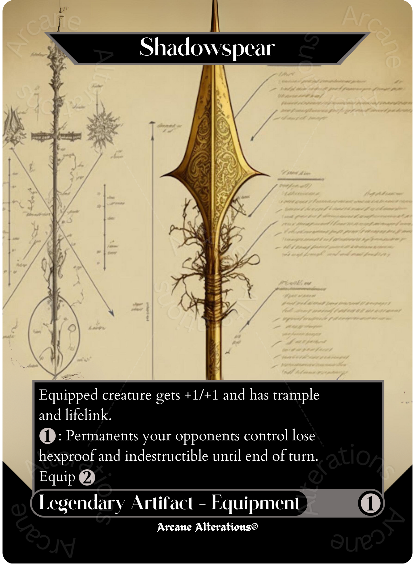 Shadowspear - Full Art Altered Art Custom Proxy Cards