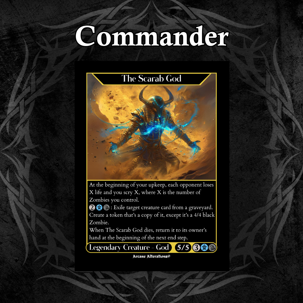 The Scarab God Zombie Tribal Reanimation Commander Deck Fully Customized