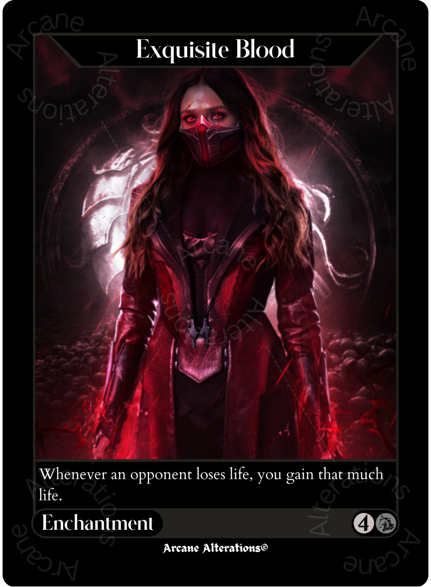 Exquisite Blood Scarlet Mortal Kombat Crossover Single - High Quality Altered Art Custom Proxy Cards