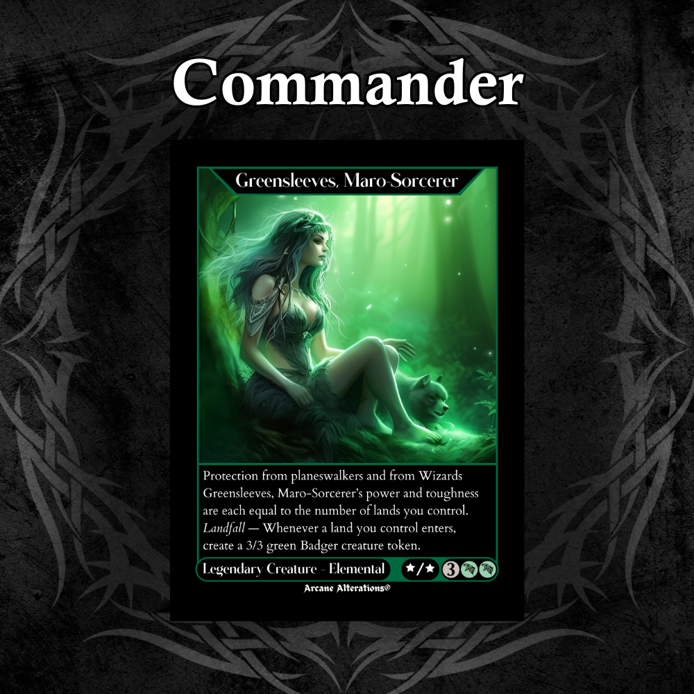 Greensleeves, Maro-Sorcerer Landfall Commander Deck Fully Customized
