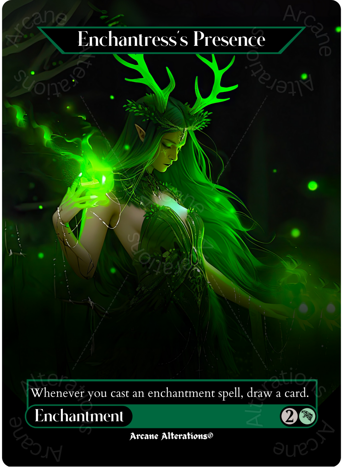 Enchantress's Presence - Full Art Altered Art Custom Proxy Cards