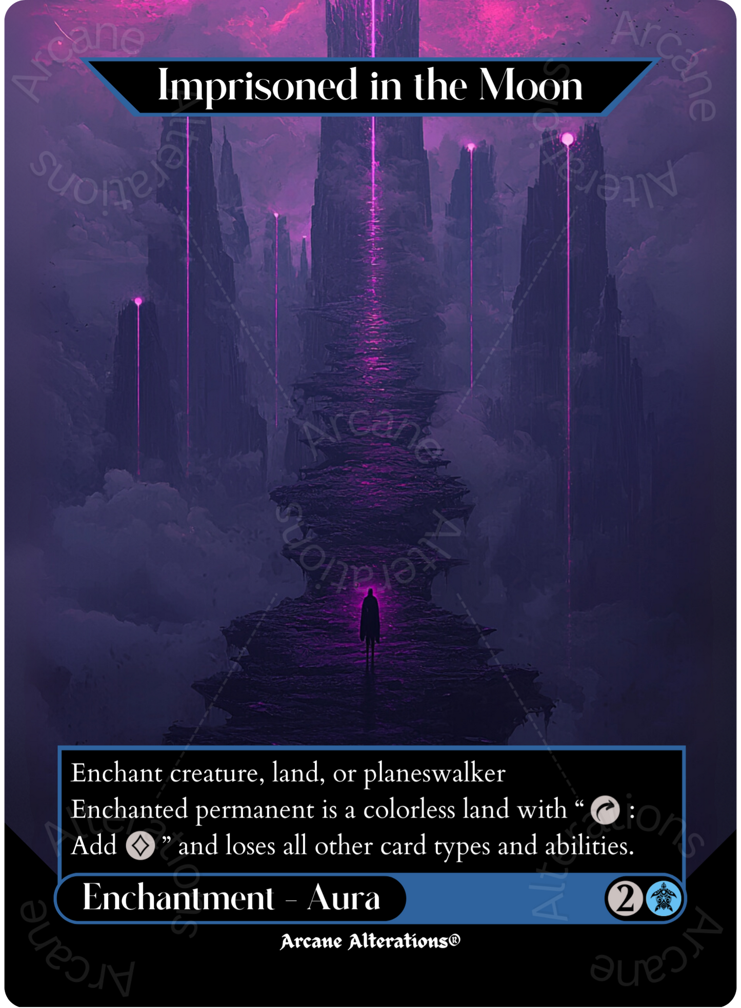Imprisoned in the Moon - Full Art Altered Art Custom Proxy Cards
