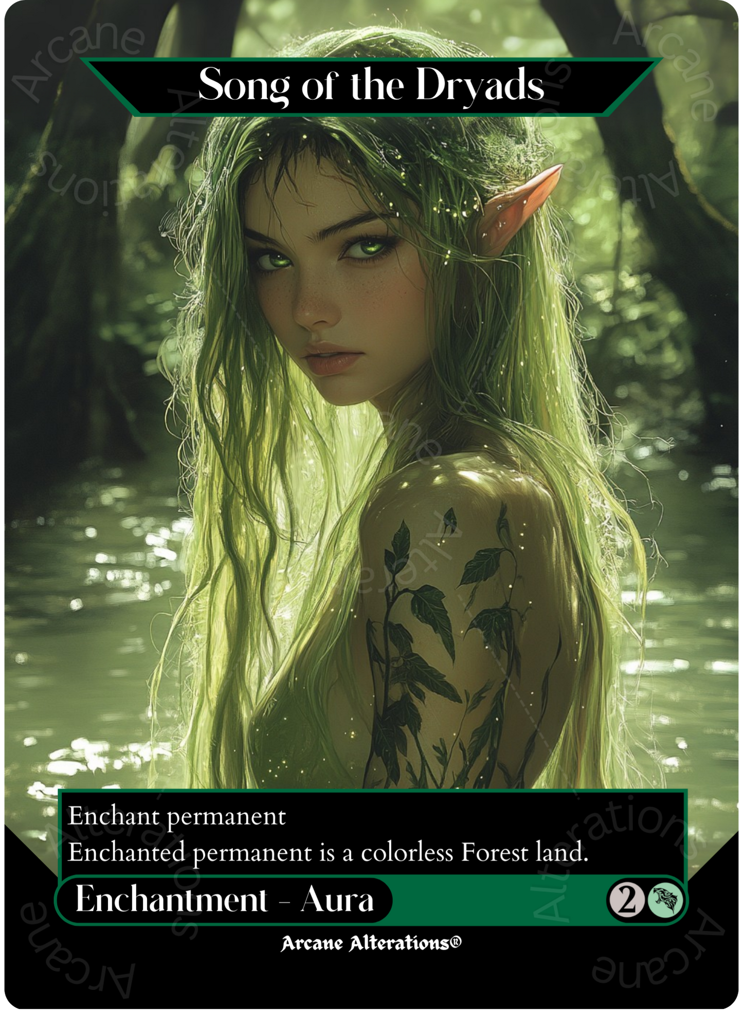 Song of the Dryads - Full Art Altered Art Custom Proxy Cards