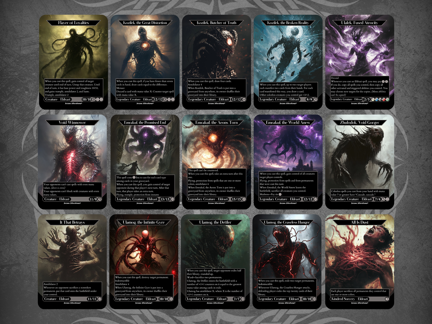 Eldrazi Discount Bundle - Full Art Altered Art Custom Proxy Cards