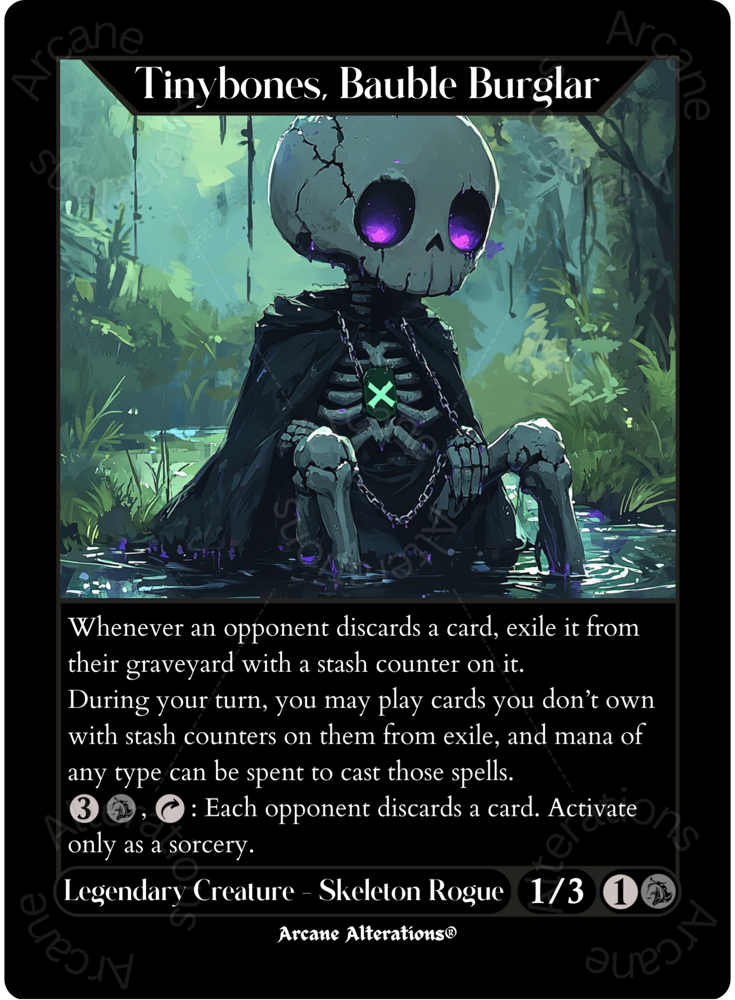 Tinybones, Trinket Thief - High Quality Altered Art Custom Proxy Cards
