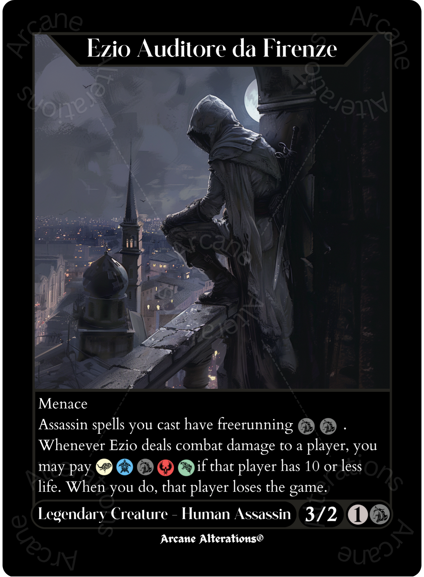 Ezio Auditore Da Firenze - High Quality Altered Art Custom Proxy Cards