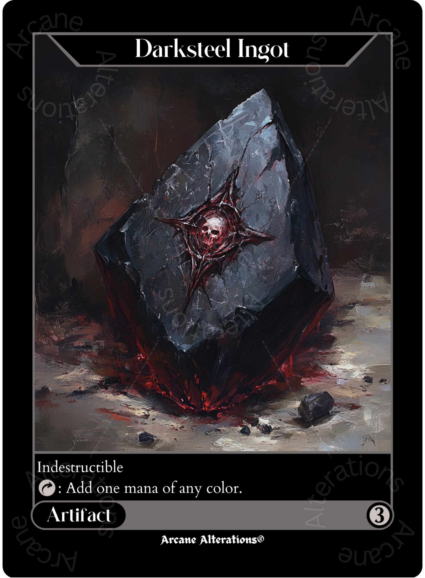 Darksteel Ingot - High Quality Altered Art Custom Proxy Cards
