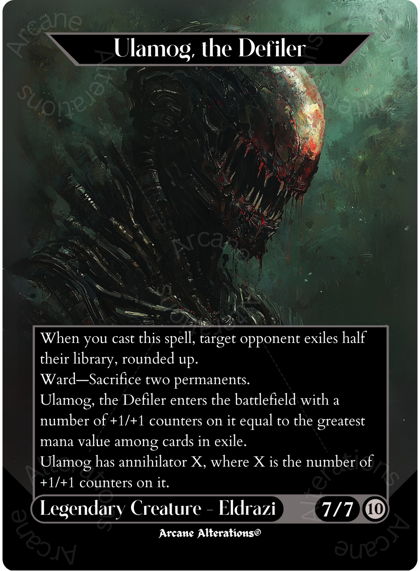 Ulamog, the Defiler - Full Art Altered Art Custom Proxy Cards