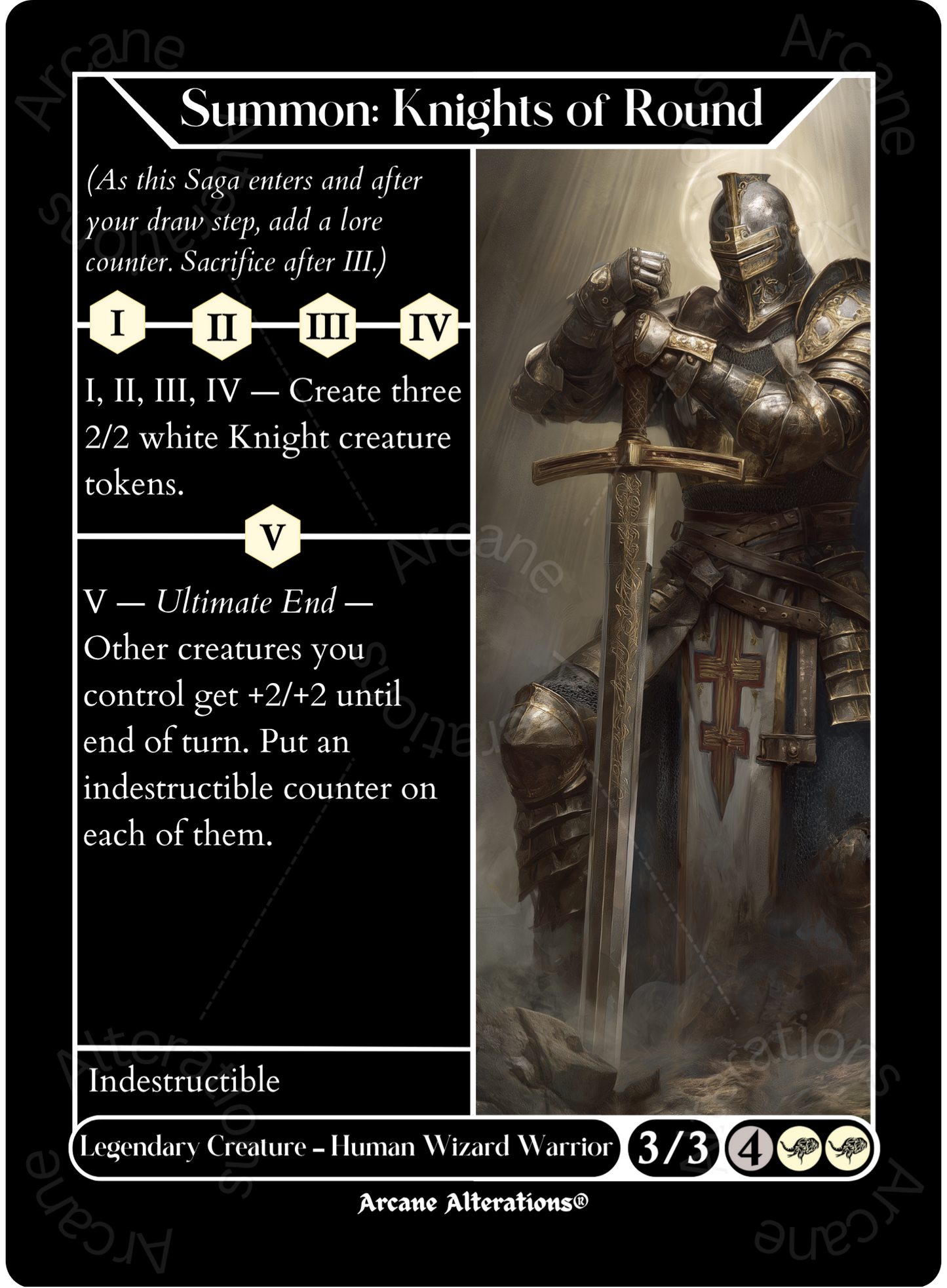 Summon: Knights of Round - High Quality Altered Art Custom Proxy Cards