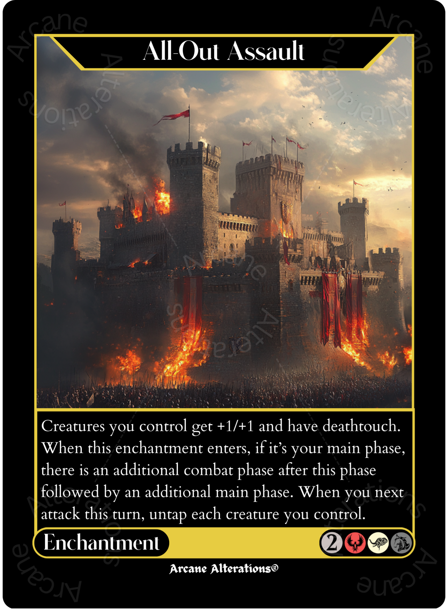 All-Out Assault - High Quality Altered Art Custom Proxy Cards