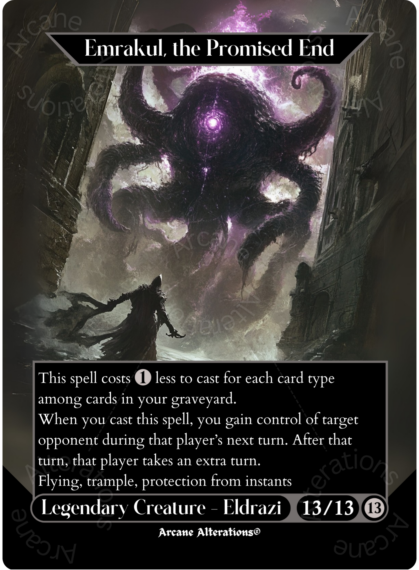 Emrakul, the Promised End - Full Art Altered Art Custom Proxy Cards