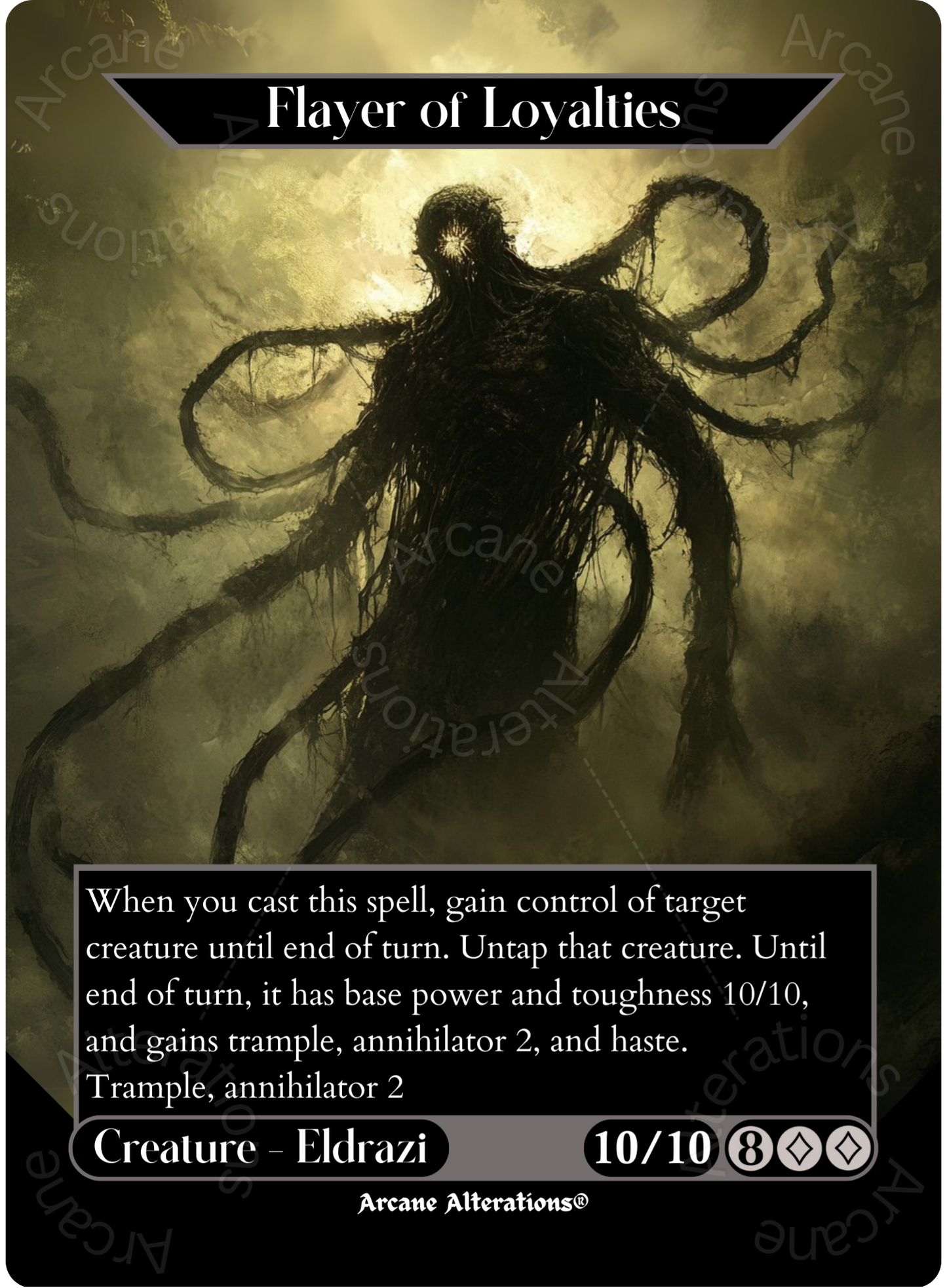 Flayer of Loyalties - Full Art Altered Art Custom Proxy Cards