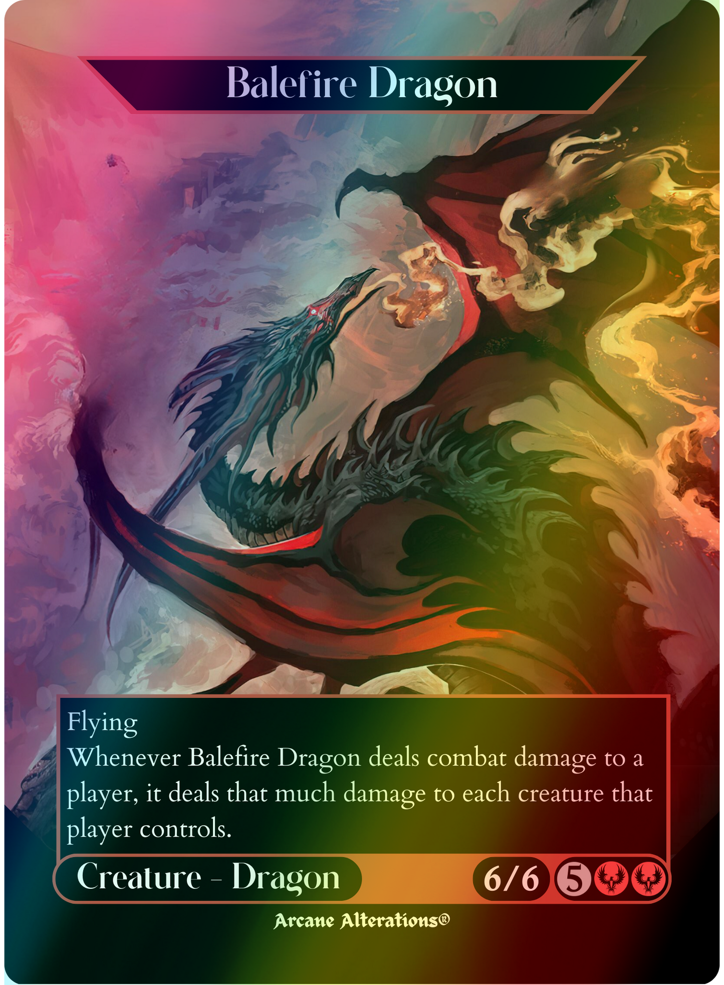 Balefire Dragon - Full Art Altered Art Custom Proxy Cards