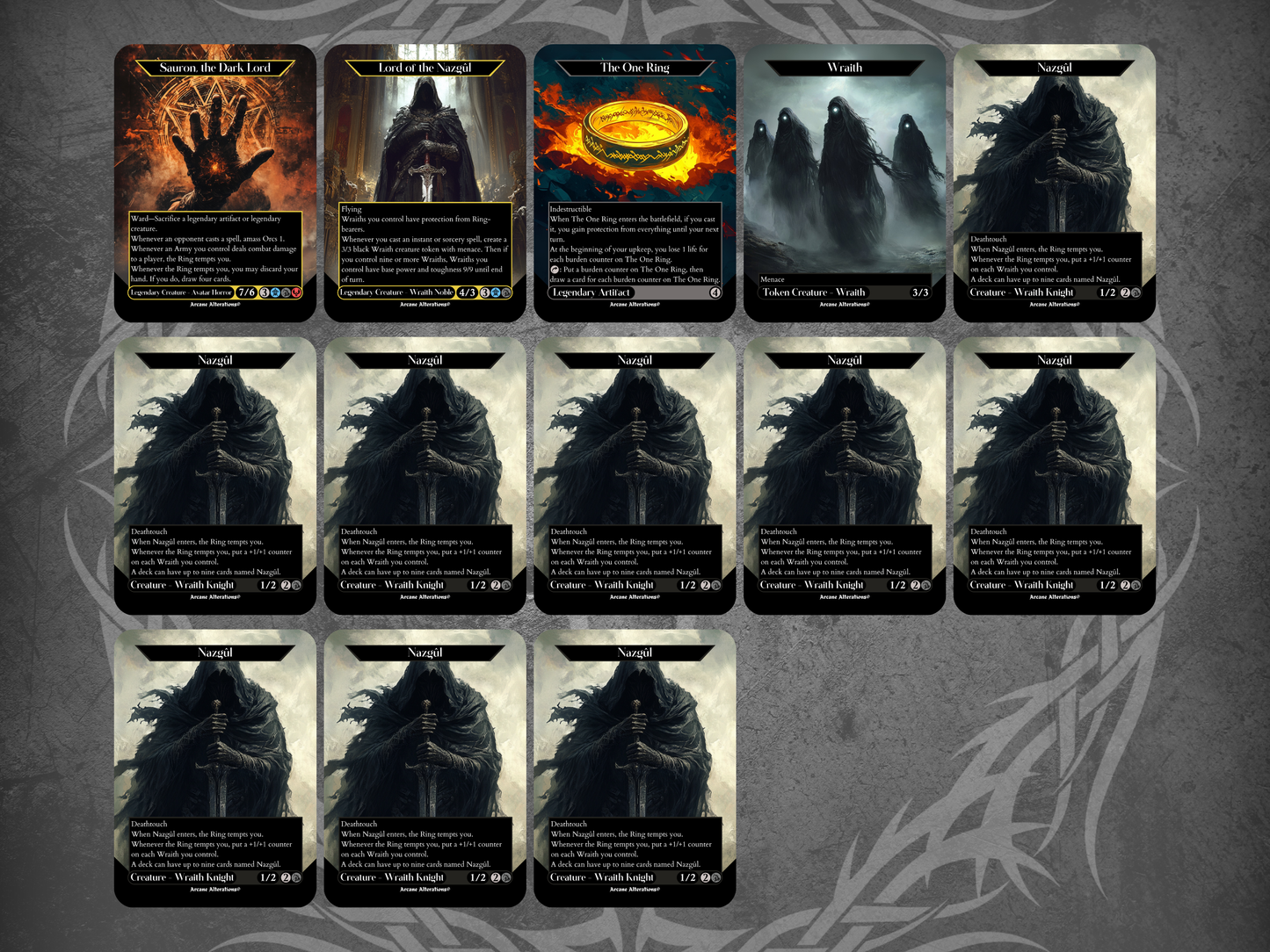 LOTR Discount Bundle - Full Art Altered Art Custom Proxy Cards