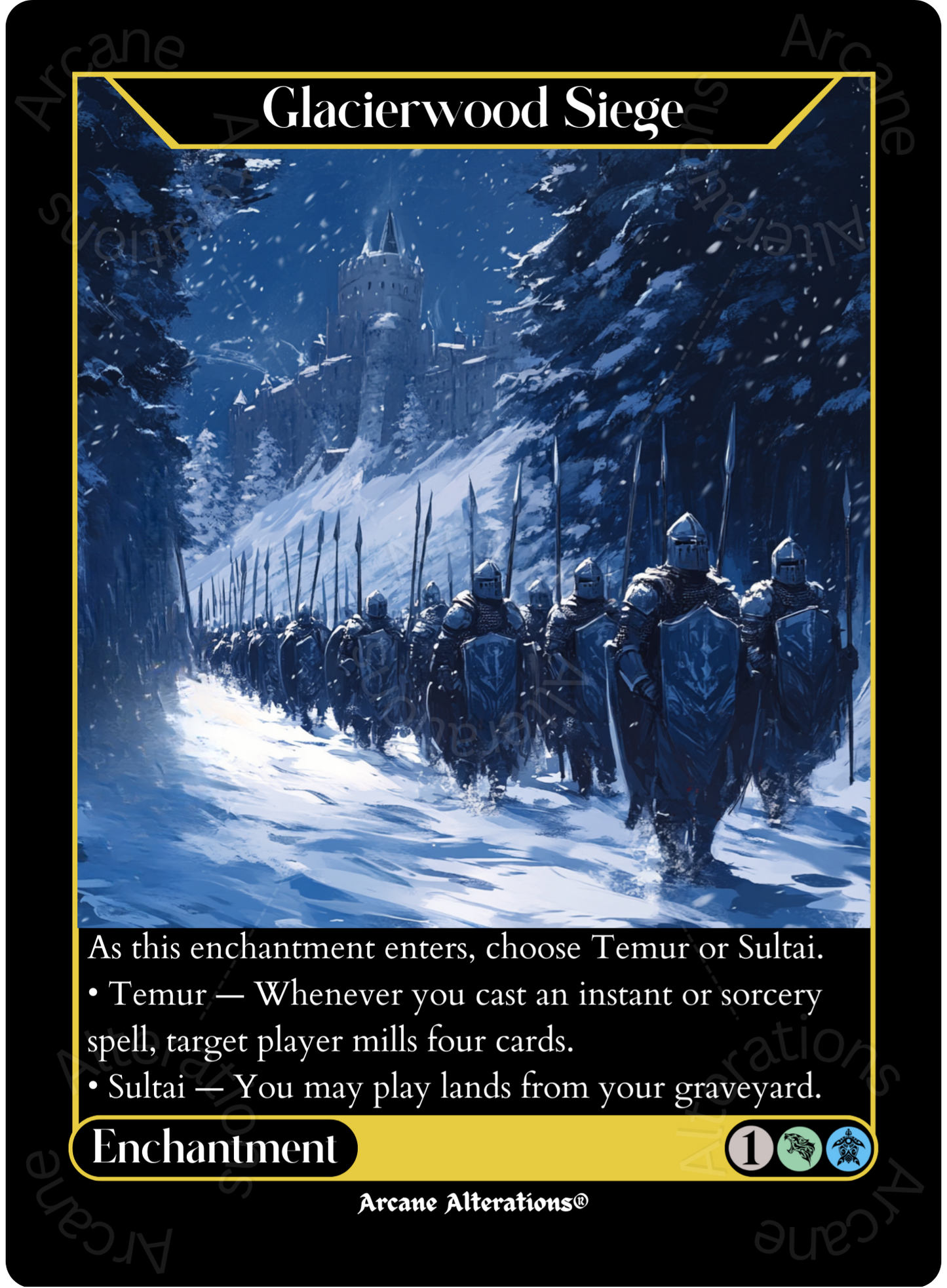 Glacierwood Siege - High Quality Altered Art Custom Proxy Cards