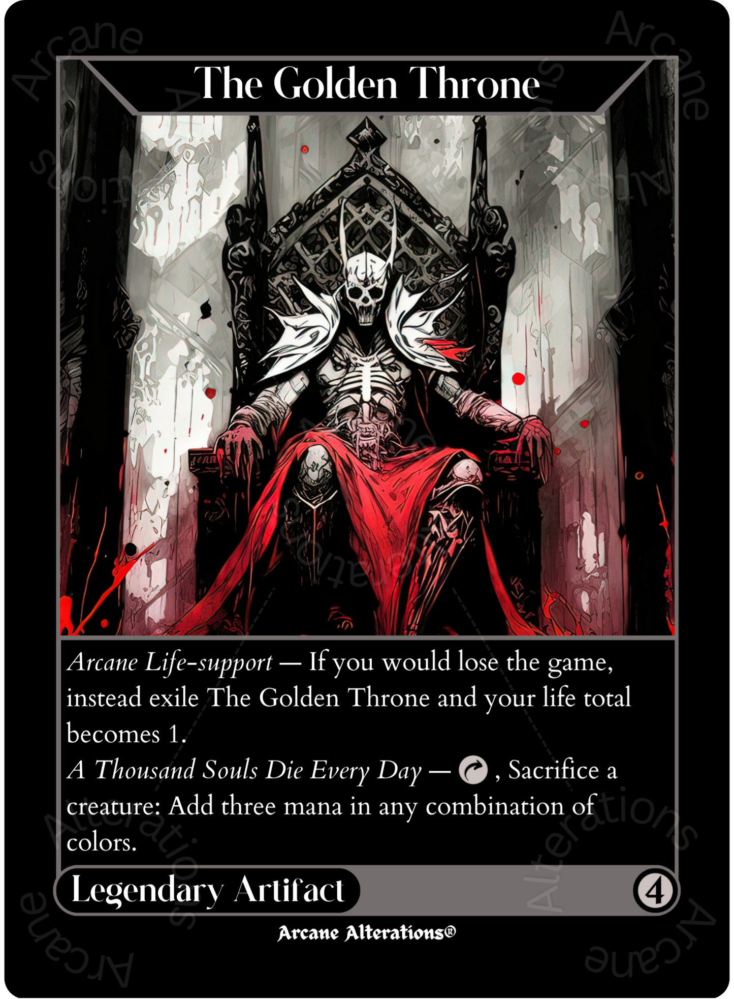 The Golden Throne - High Quality Altered Art Custom Proxy Cards