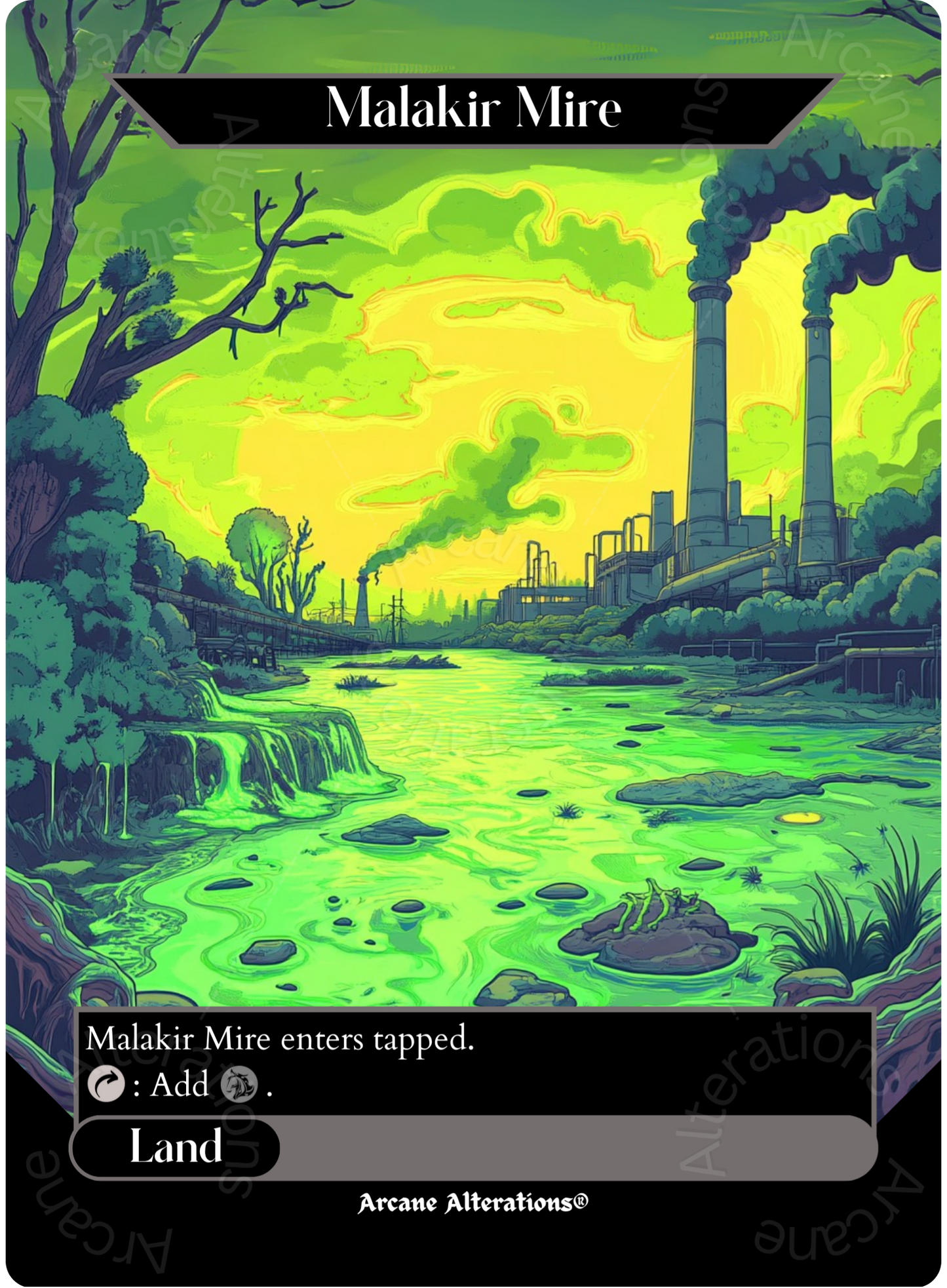 Malakir Rebirth / Malakir Mire - Full Art Altered Art Custom Proxy Cards