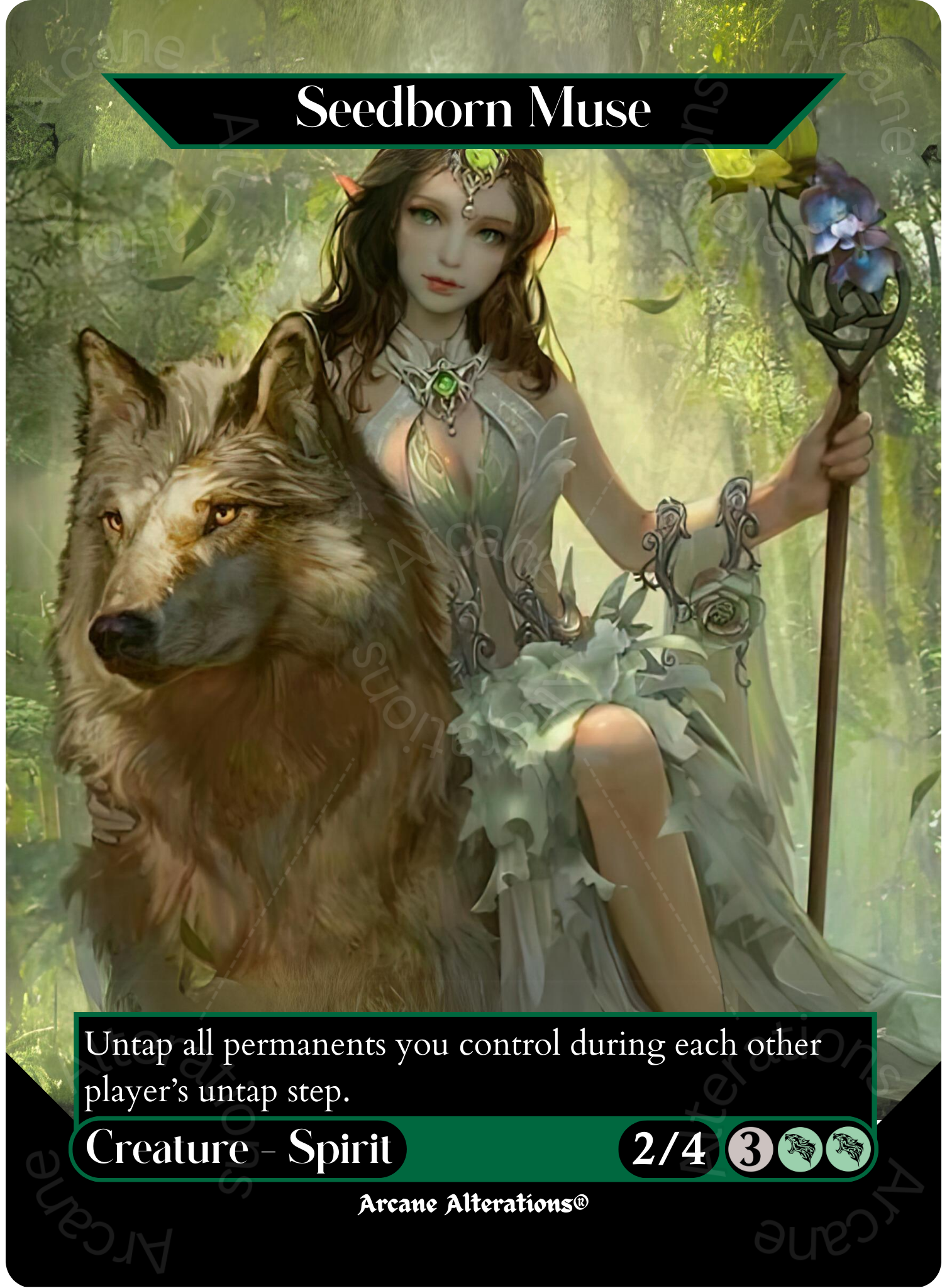 mtg muse cards Seedborn Muse - Full Art Altered Art Custom Proxy Cards