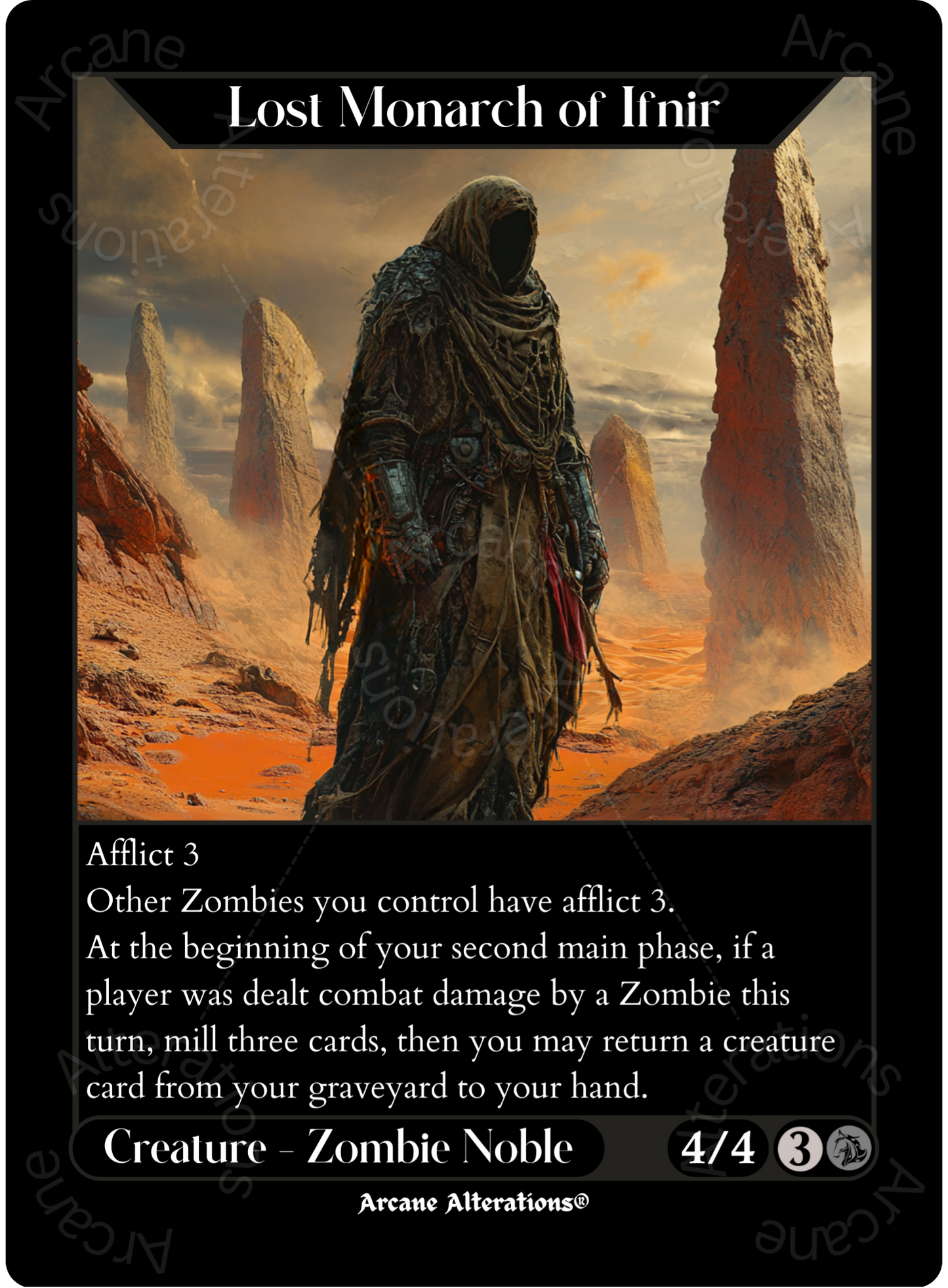 Lost Monarch of Ifnir - High Quality Altered Art Custom Proxy Cards