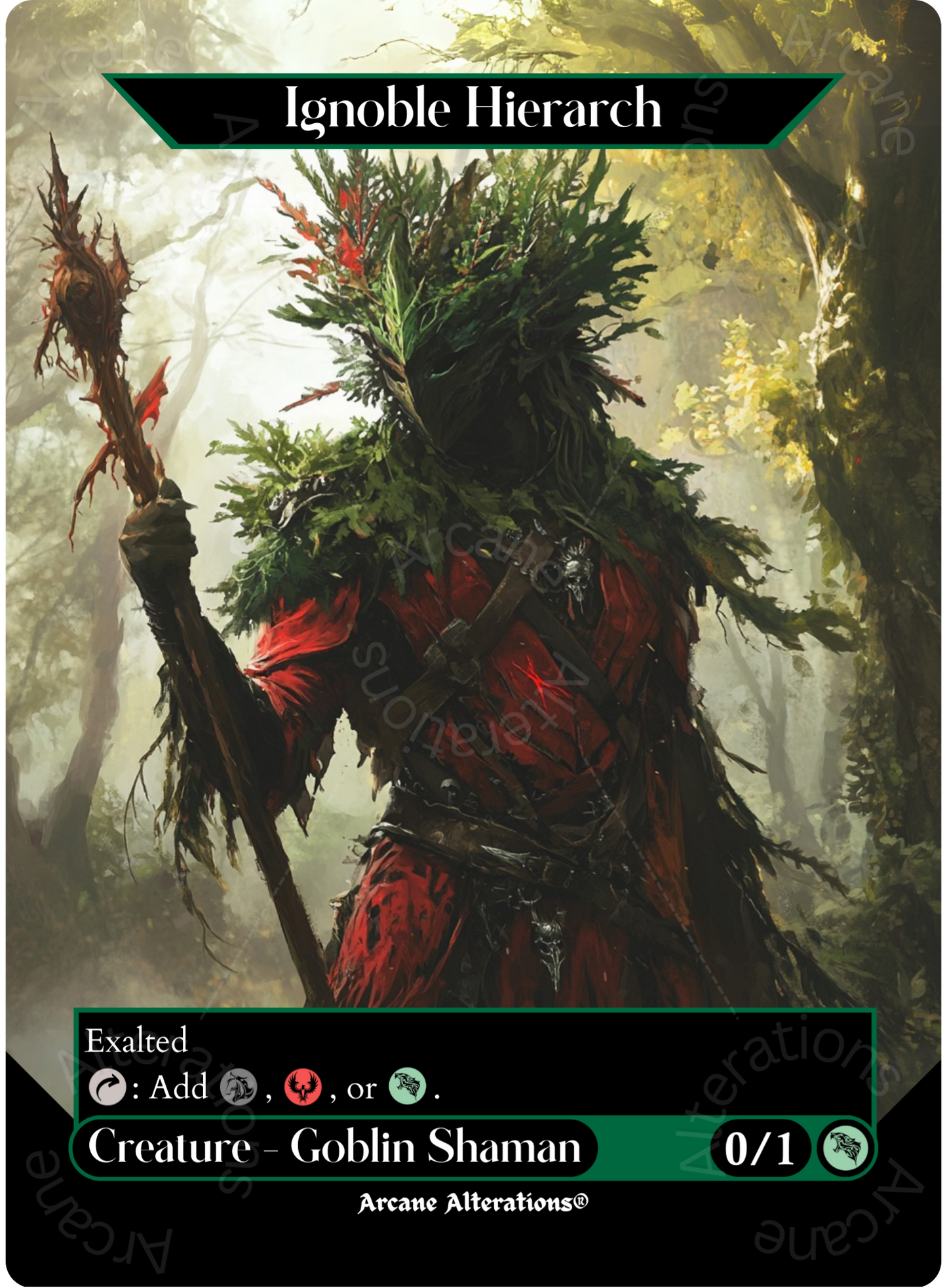 Ignoble Hierarch - Full Art Altered Art Custom Proxy Cards