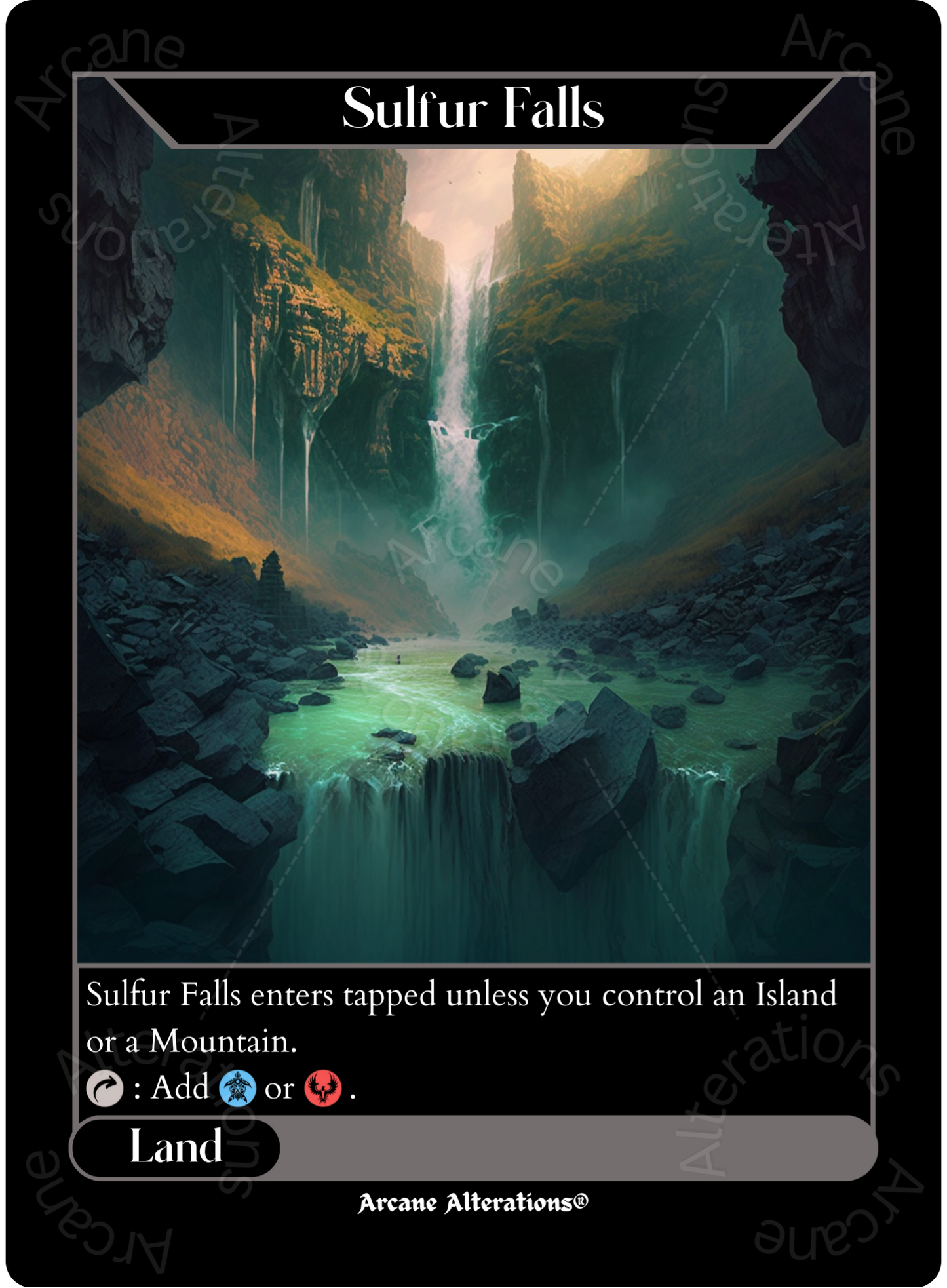 Sulfur Falls - High Quality Altered Art Custom Proxy Cards